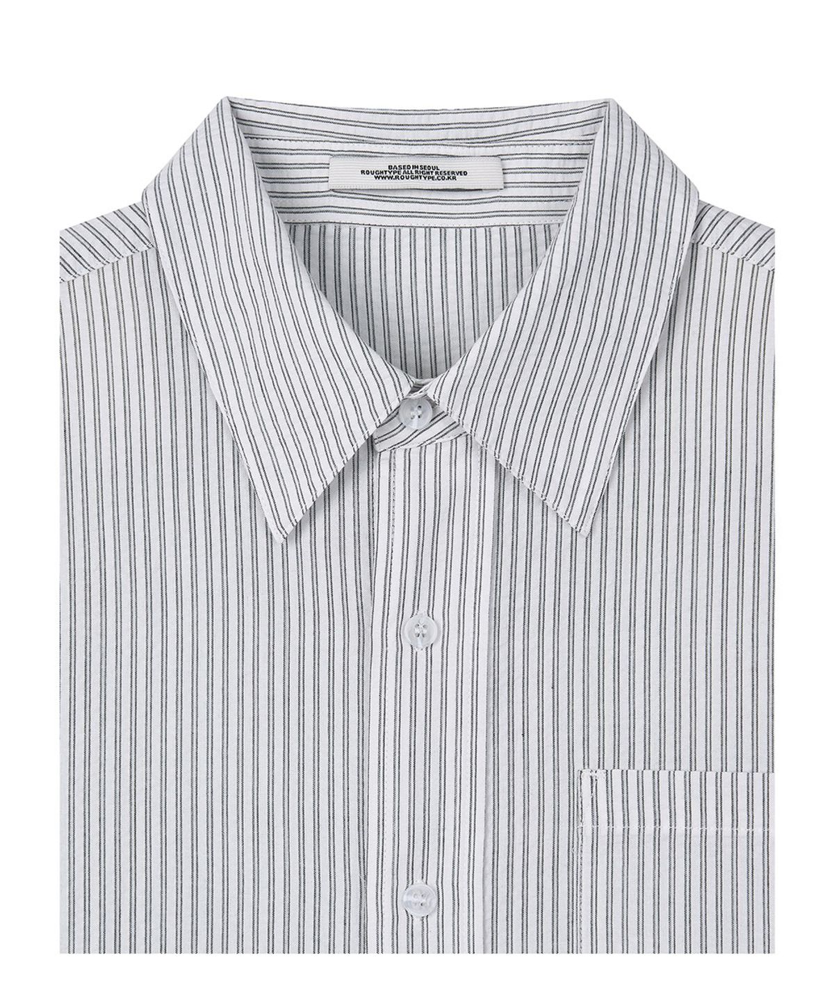 로타입(ROUGHTYPE) RO Pin Stripe Shirt - Black