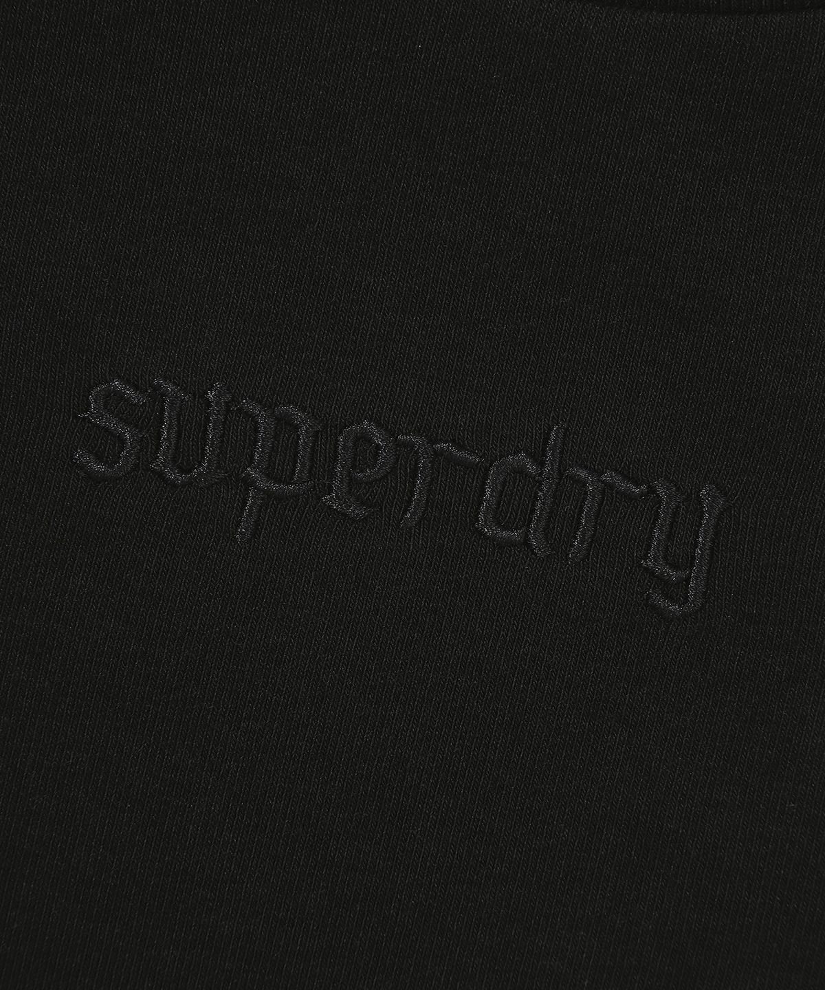 슈퍼드라이(SUPERDRY) 우먼스 패널 크롭 티셔츠 블랙 SDFISCQ46BLK