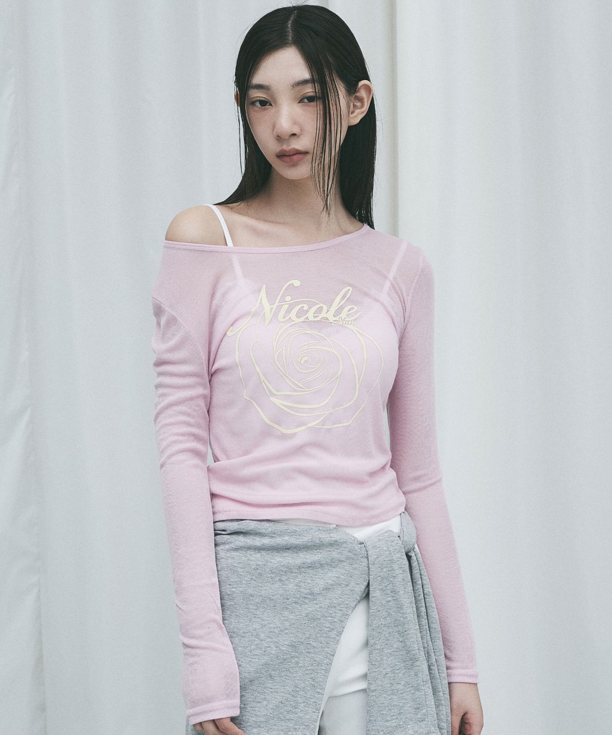 닉앤니콜(NICK&NICOLE) NICOLE ROSE LONG SLEEVE TOP_PINK
