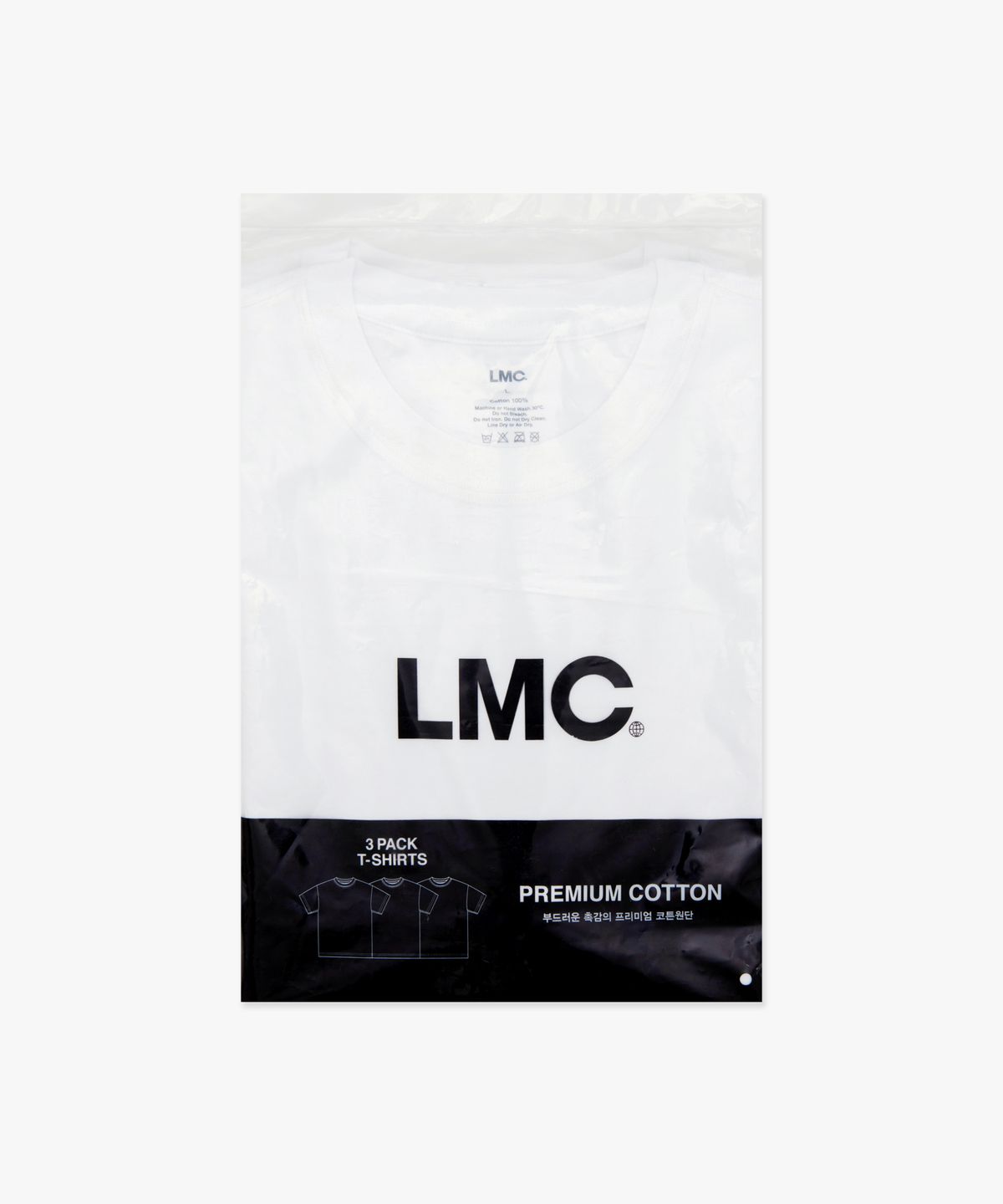 엘엠씨(LMC) GLOBE TEE 3PACK white