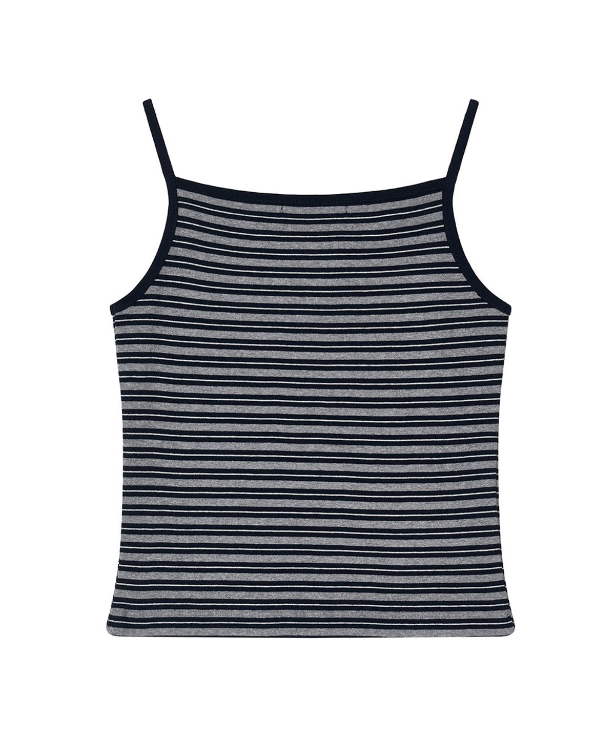 로타입(ROUGHTYPE) Stripe Henley Neck Sleeveless - Navy