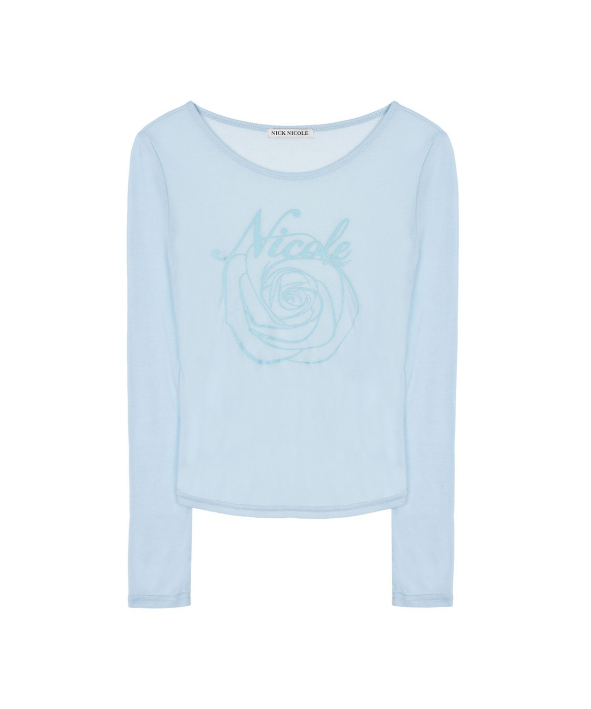 닉앤니콜(NICK&NICOLE) NICOLE ROSE LONG SLEEVE TOP_SKY BLUE