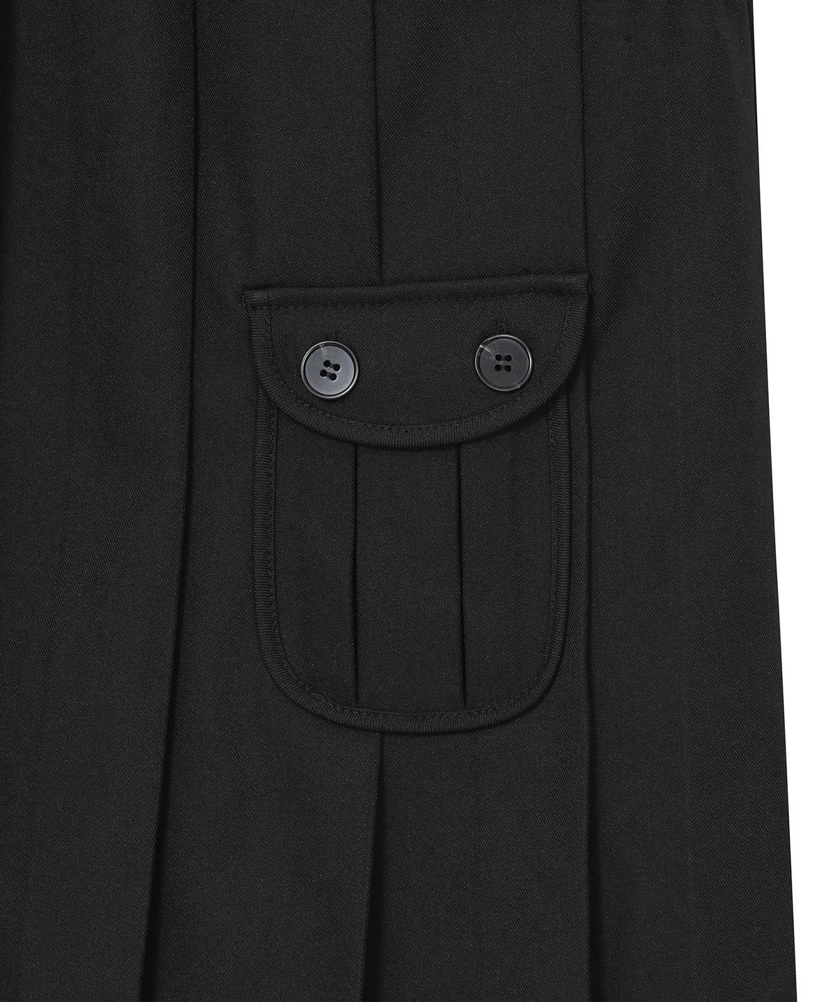 하나히(HANAHI) Low pocket pleated skirt BLACK