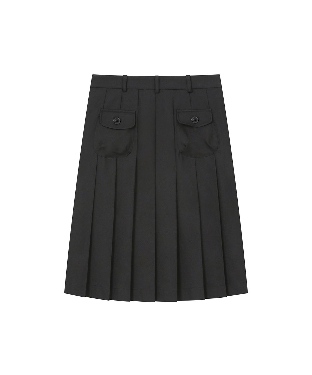 하나히(HANAHI) Low pocket pleated skirt BLACK