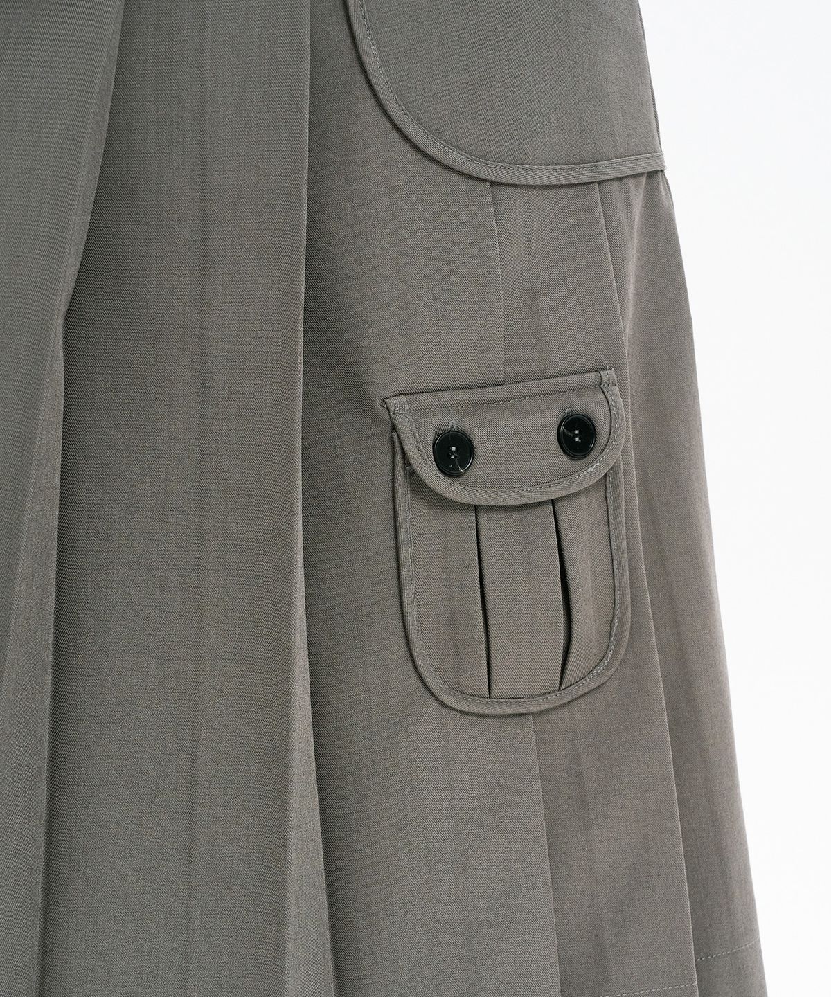 하나히(HANAHI) Low pocket pleated skirt GREY