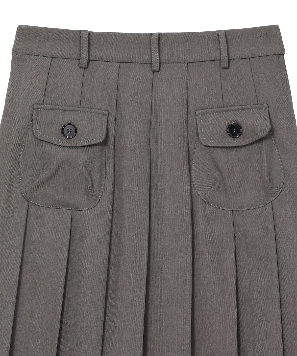 하나히(HANAHI) Low pocket pleated skirt GREY
