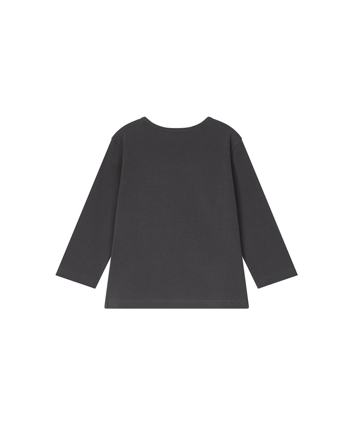 로타입(ROUGHTYPE) Lettering U-neck Half-sleeved T-shirt - Charcoal