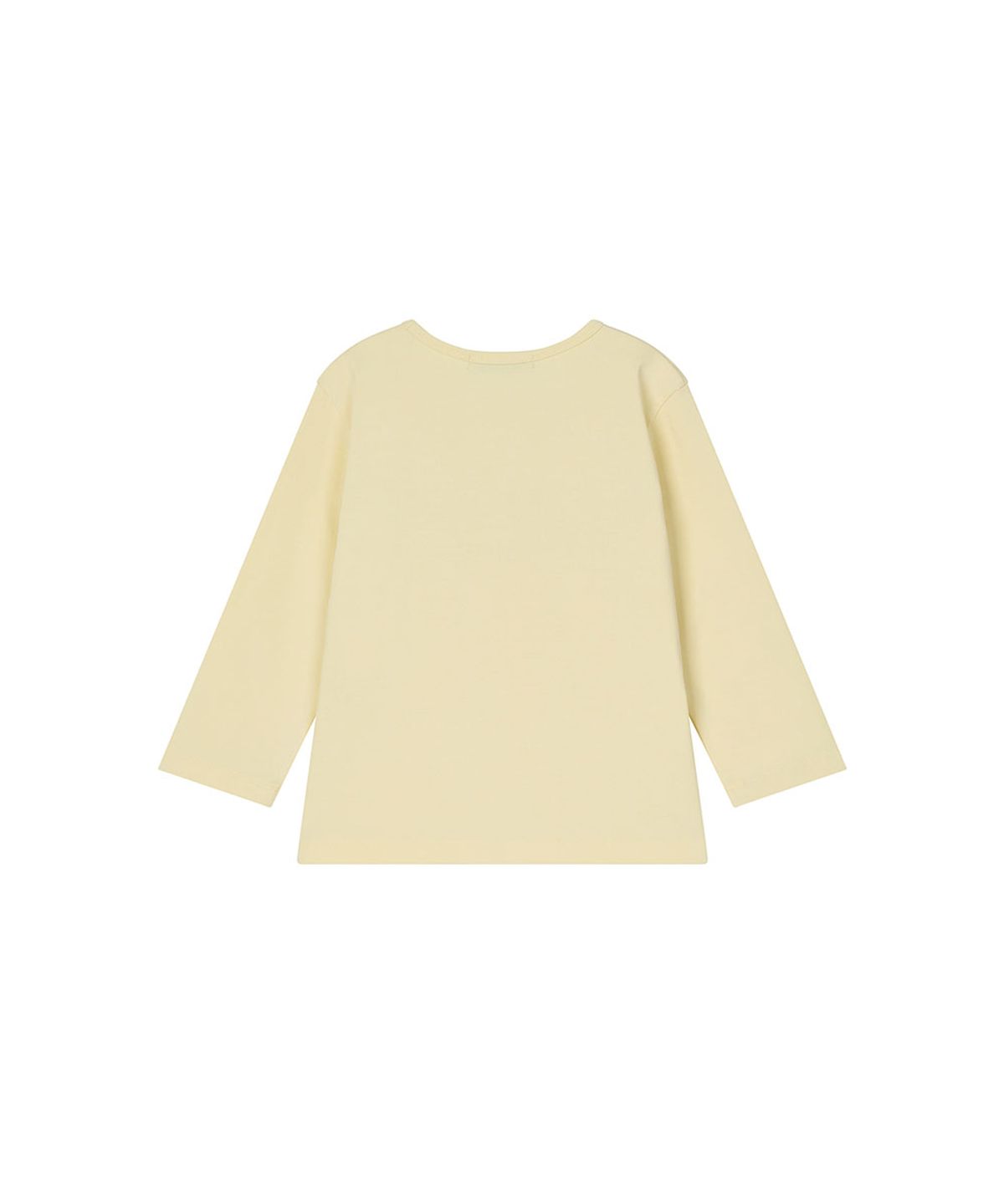 로타입(ROUGHTYPE) Lettering U-neck Half-sleeved T-shirt - Lemon