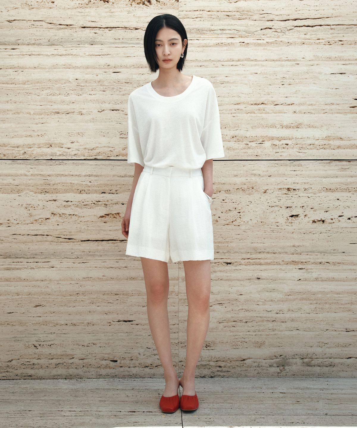 시야쥬(SIYAZU) SIPT7195 라운지 소프트 쇼츠_White