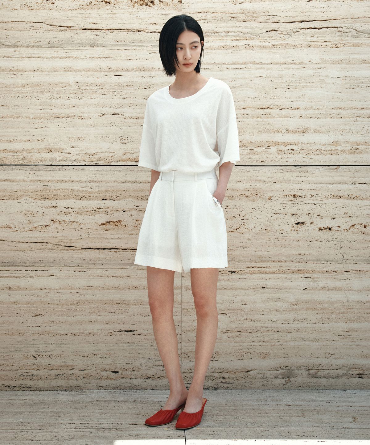 시야쥬(SIYAZU) SITP5302 유넥 ST 반팔 티셔츠_White