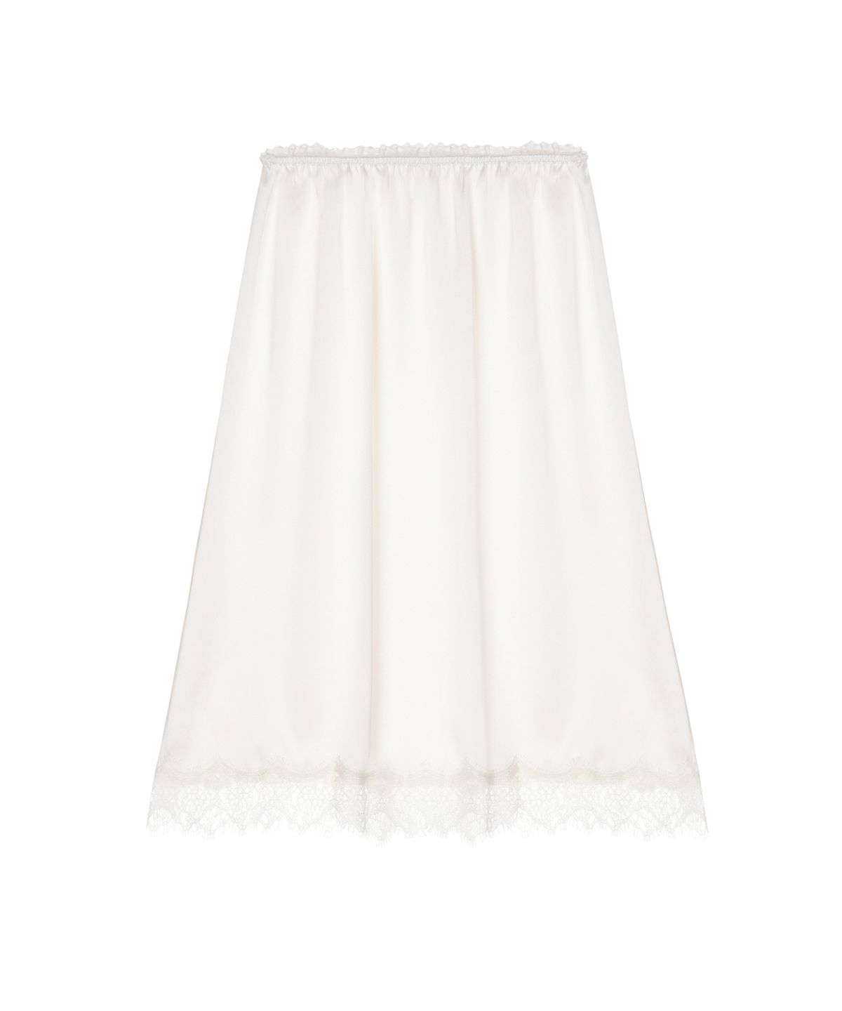 닉앤니콜(NICK&NICOLE) SATIN LACE LONG SKIRT_CREAM