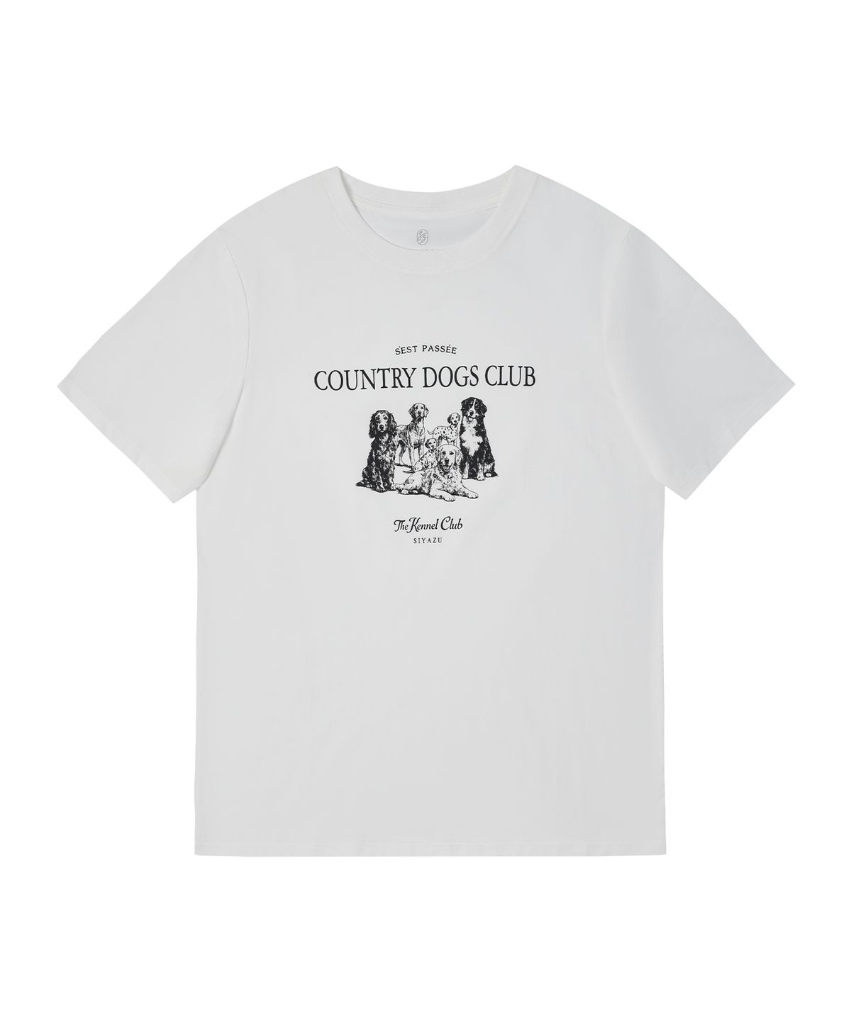 시야쥬(SIYAZU) SITP5296 COUNTRY DOGS CLUB 반팔 티셔츠_White