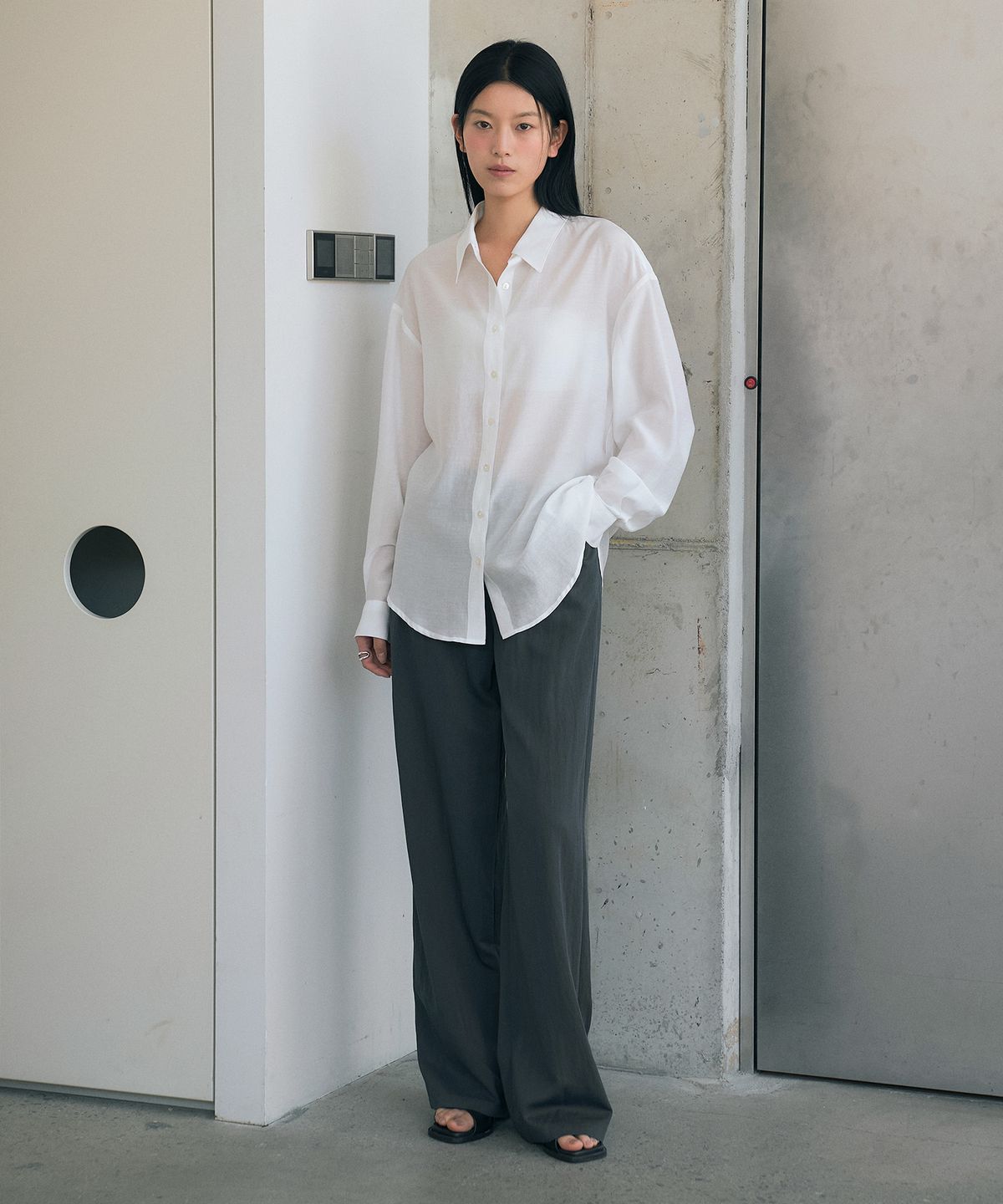 시야쥬(SIYAZU) SITP5278 소프트 쉬어 썸머 셔츠_White