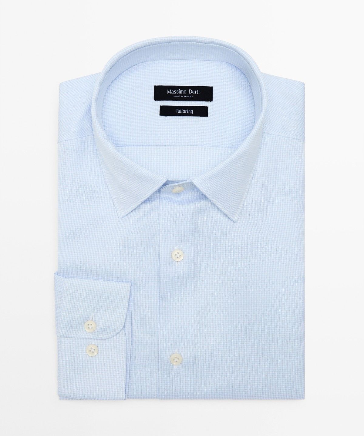 마시모두띠(MASSIMO DUTTI) 슬림 핏 마이크로 체크 테일러링 셔츠