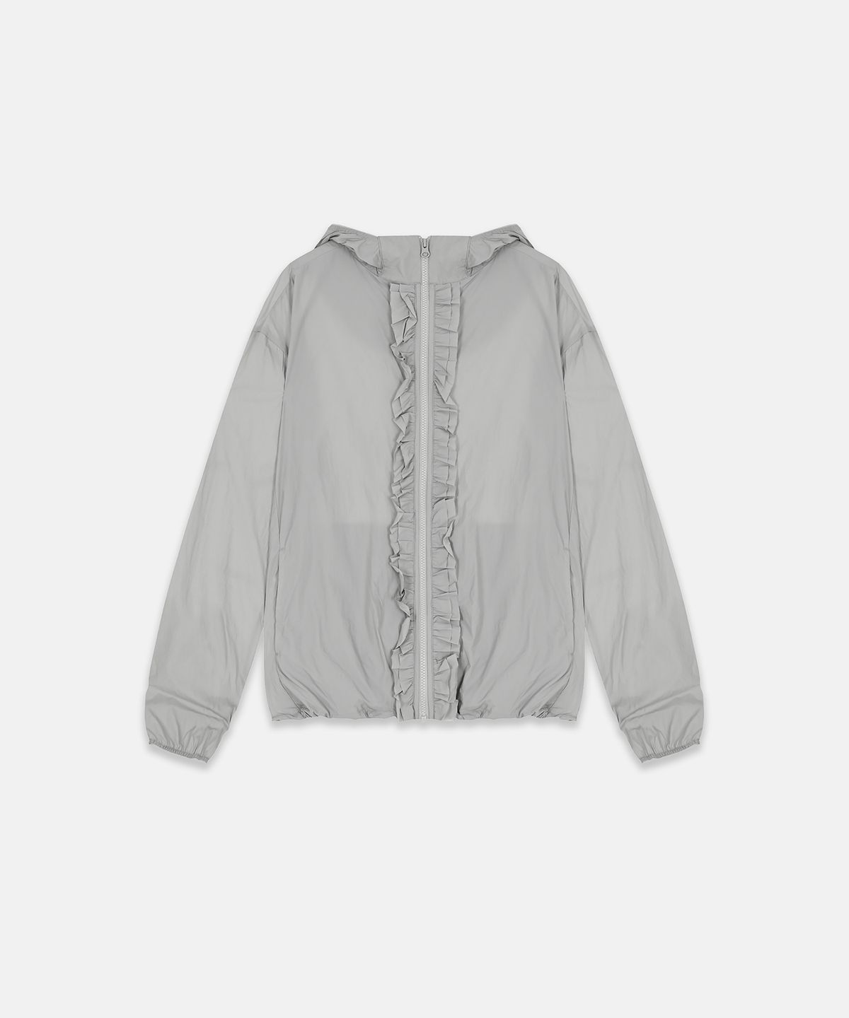 나체(NACHE) RUFFLE WIND BREAKER LIGHT GRAY
