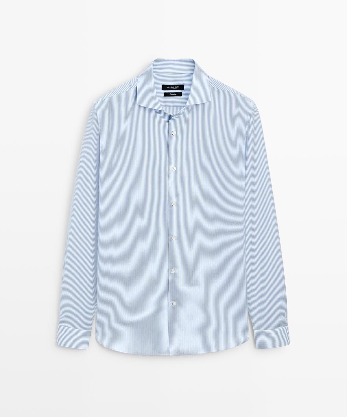 마시모두띠(MASSIMO DUTTI) 슬림 핏 스트라이프 테일러링 셔츠
