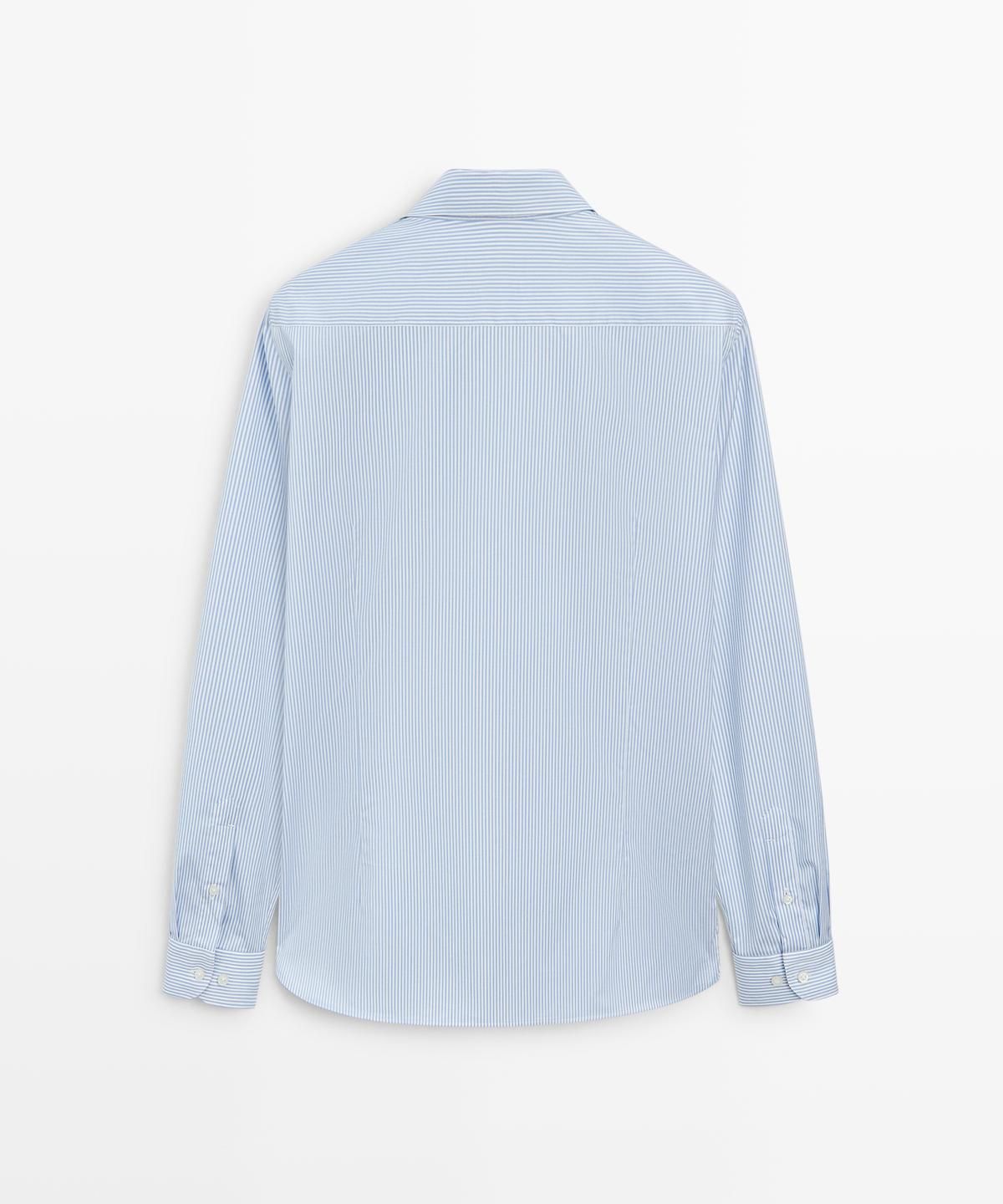 마시모두띠(MASSIMO DUTTI) 슬림 핏 스트라이프 테일러링 셔츠
