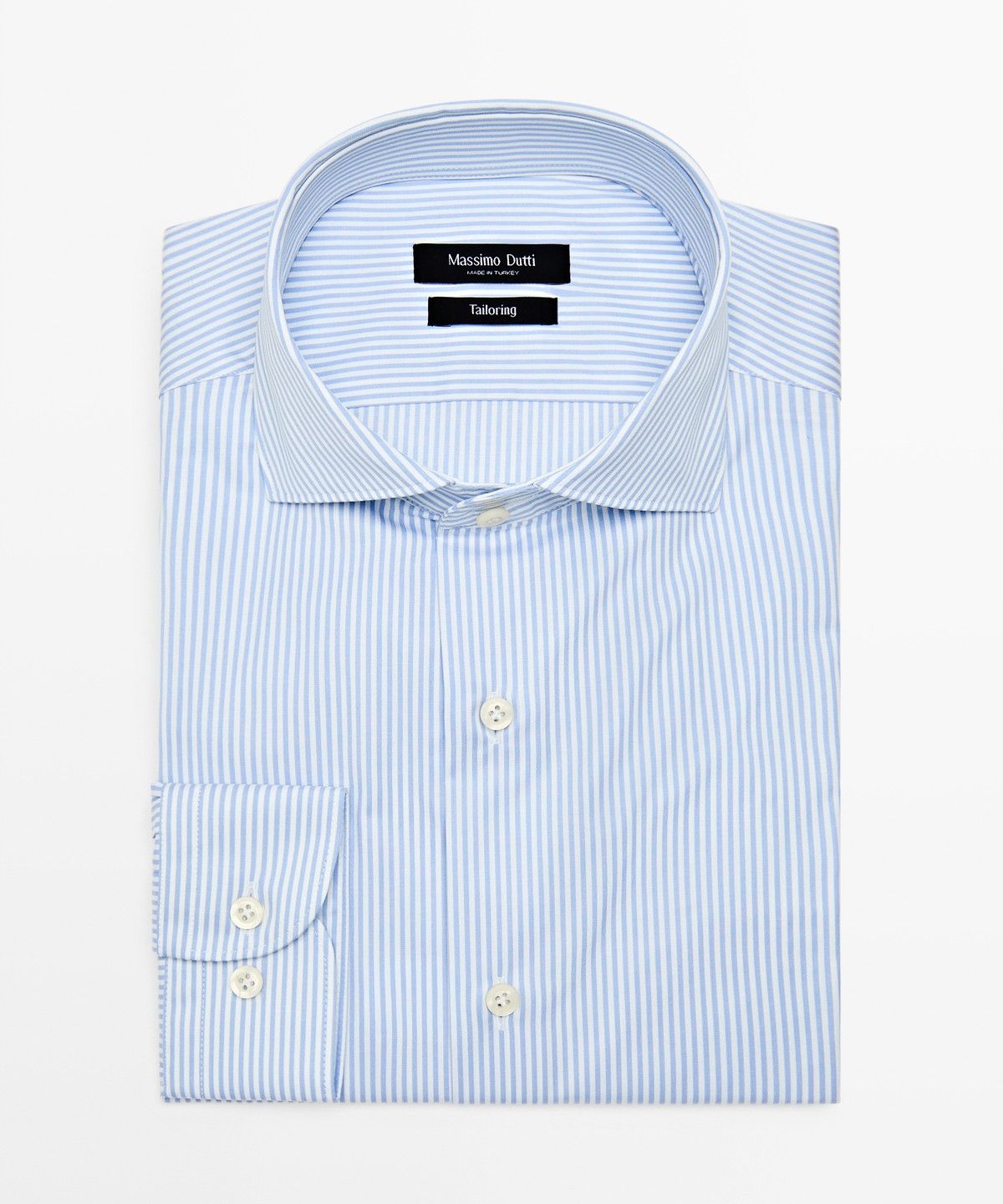 마시모두띠(MASSIMO DUTTI) 슬림 핏 스트라이프 테일러링 셔츠