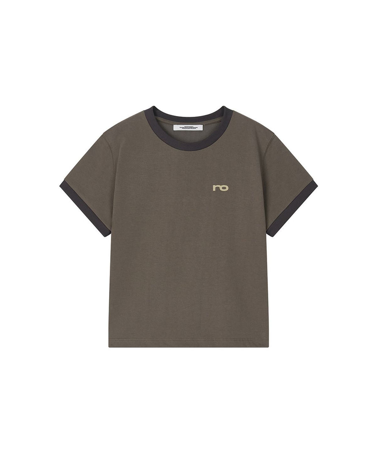 로타입(ROUGHTYPE) RO Cropped Ringer T-Shirt - Khaki