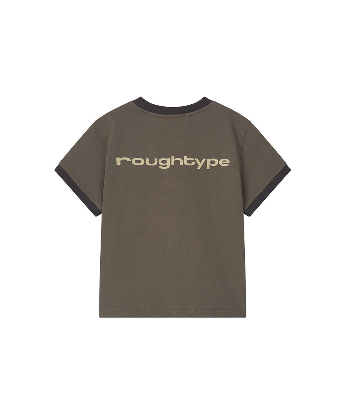 로타입(ROUGHTYPE) RO Cropped Ringer T-Shirt - Khaki
