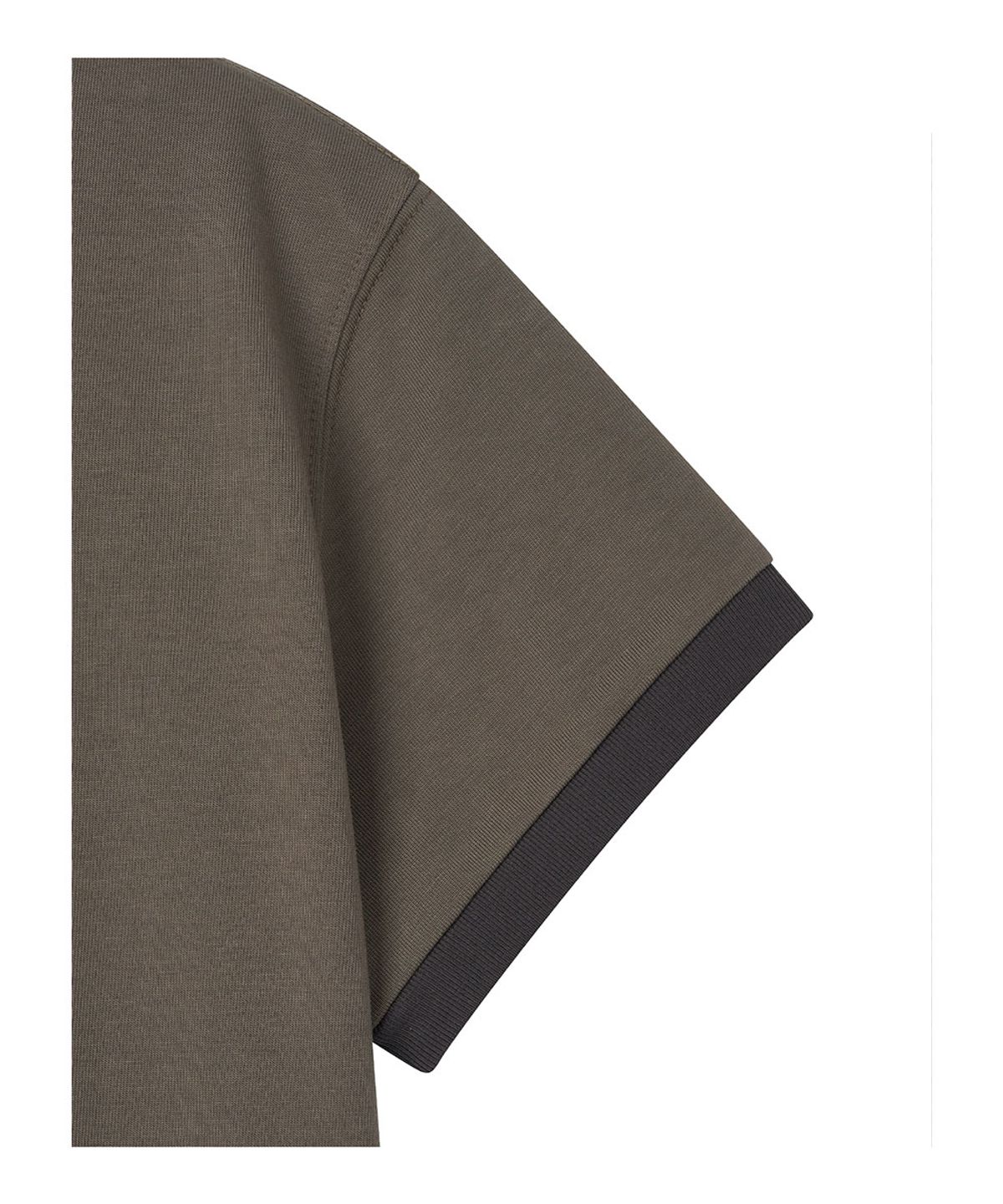 로타입(ROUGHTYPE) RO Cropped Ringer T-Shirt - Khaki