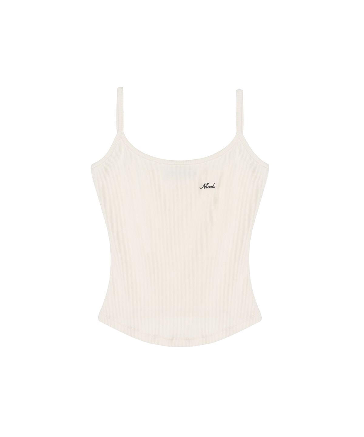닉앤니콜(NICK&NICOLE) RIBBED LOGO CAMI TOP_CREAM