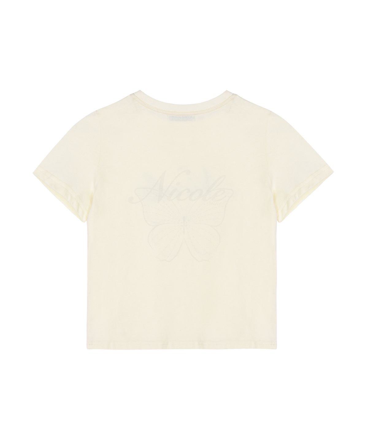 닉앤니콜(NICK&NICOLE) NICOLE BUTTERFLY SLIM TOP_CREAM CHARCOAL