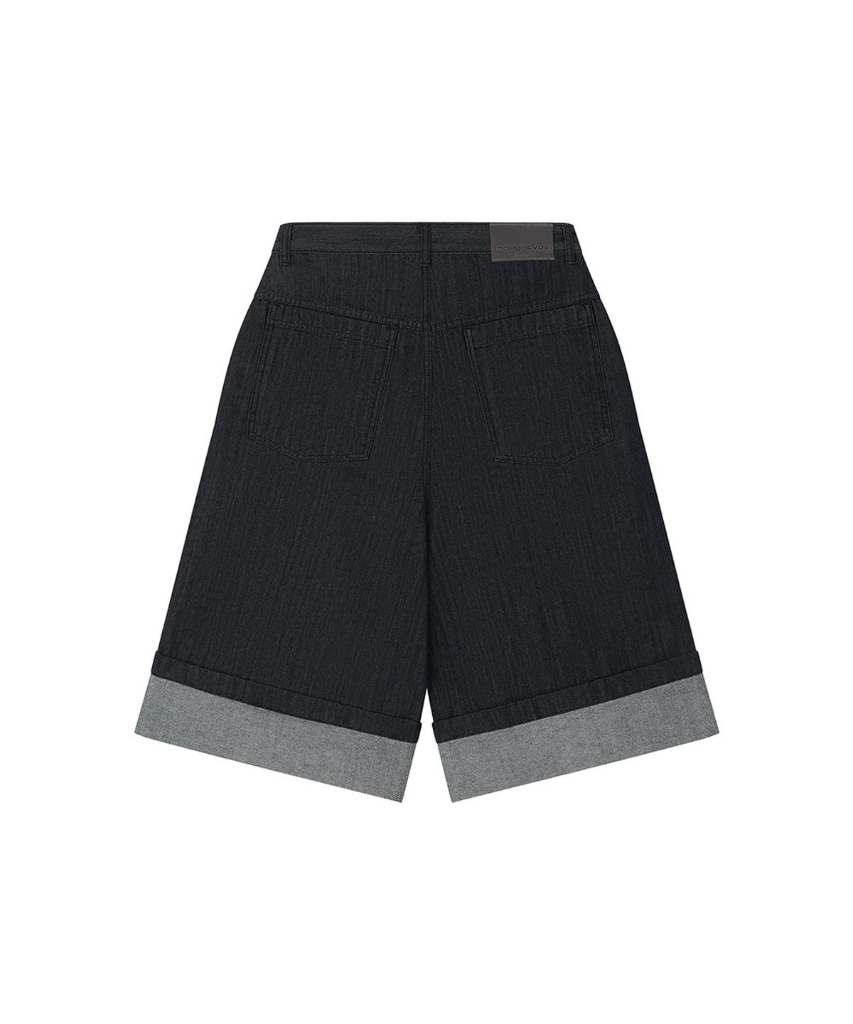 로타입(ROUGHTYPE) Roll-up Line Bermuda Pants - Indigo