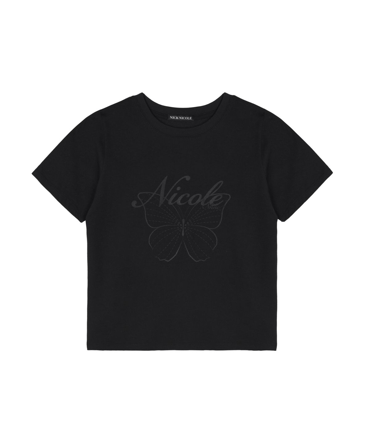 닉앤니콜(NICK&NICOLE) NICOLE BUTTERFLY SLIM TOP_BLACK