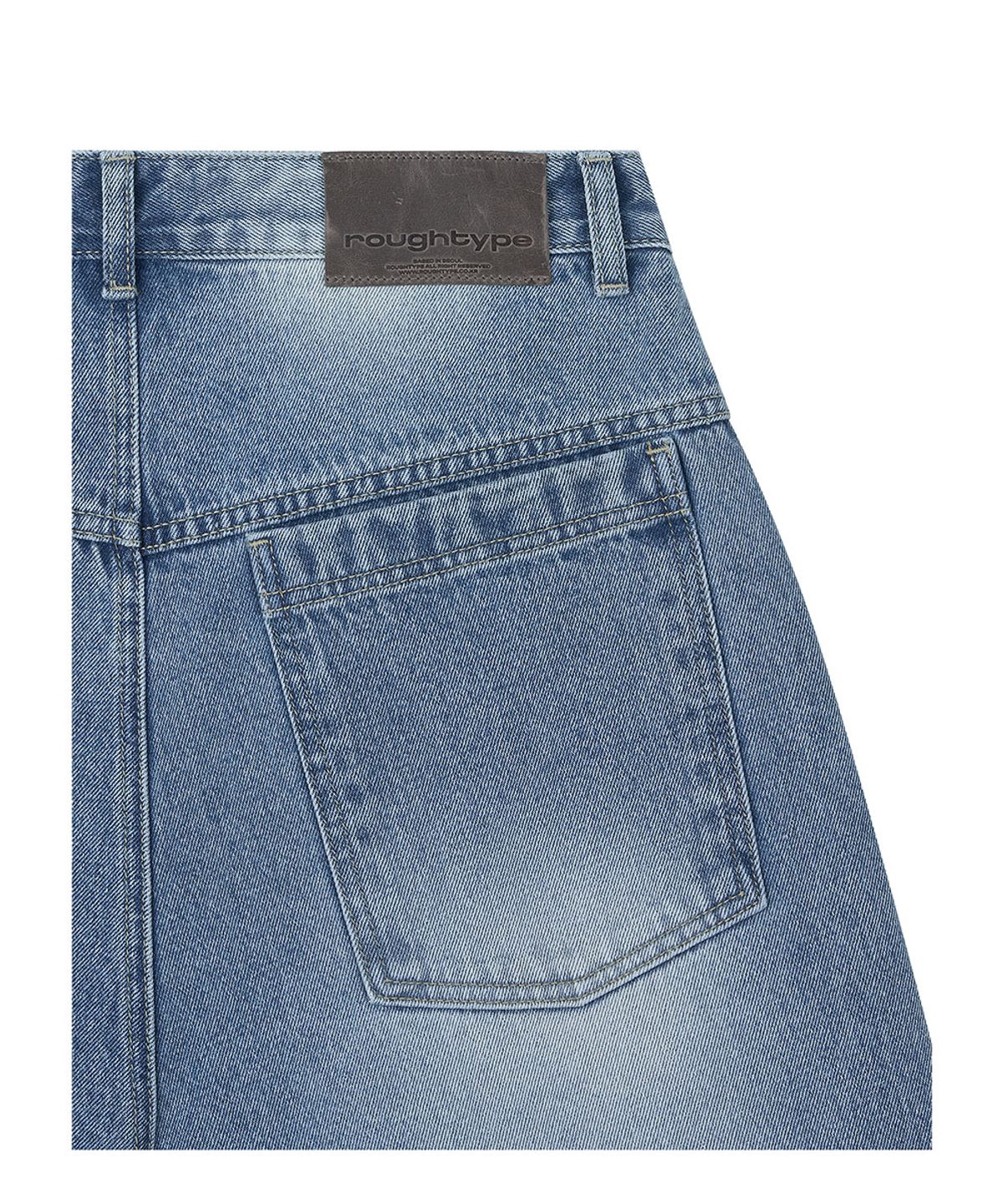 로타입(ROUGHTYPE) Roll-up Line Bermuda Pants - Light blue