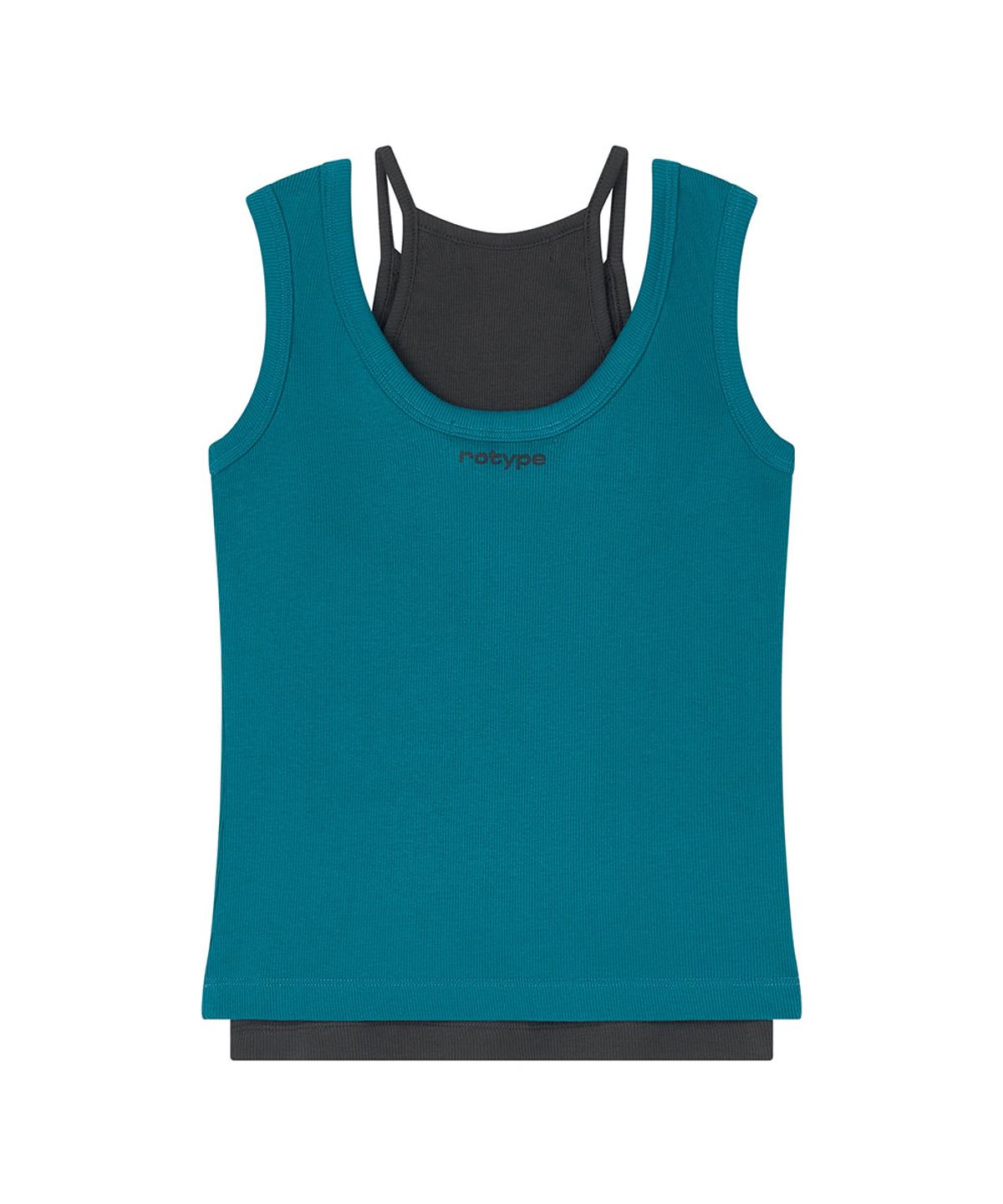 로타입(ROUGHTYPE) Henley Neck Layered Sleeveless  - Blue