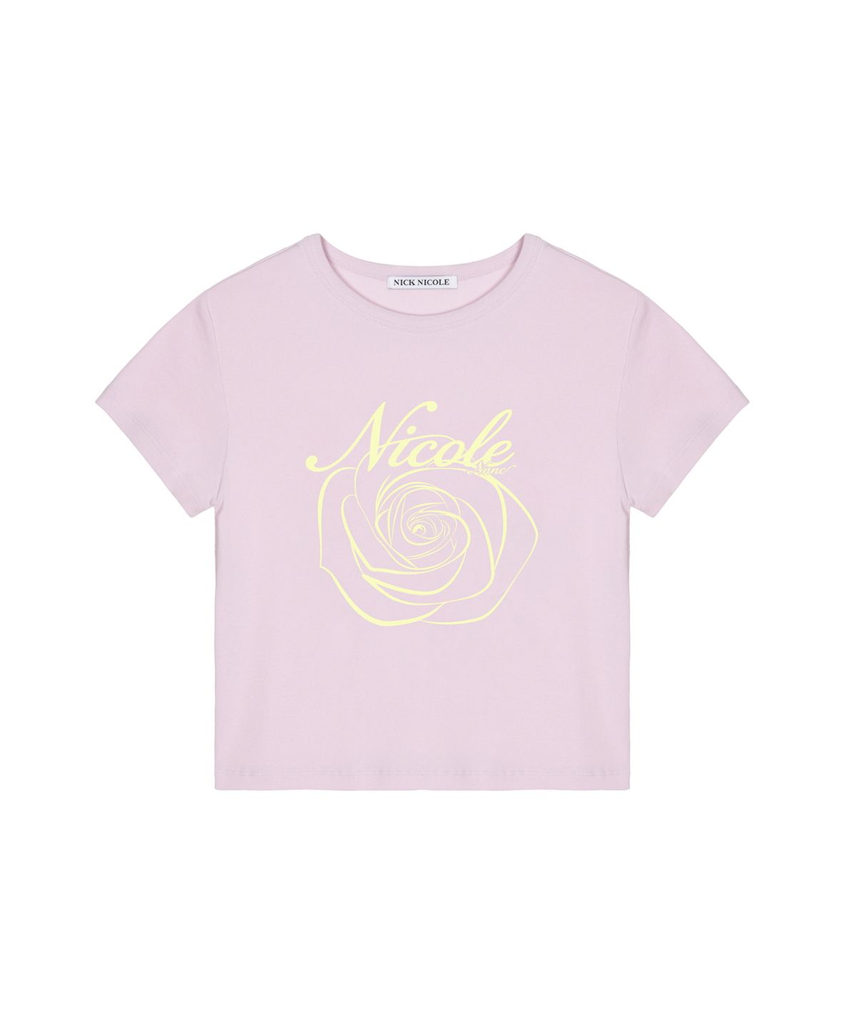 닉앤니콜(NICK&NICOLE) ROSE LETTERING CROPPED TOP_PINK
