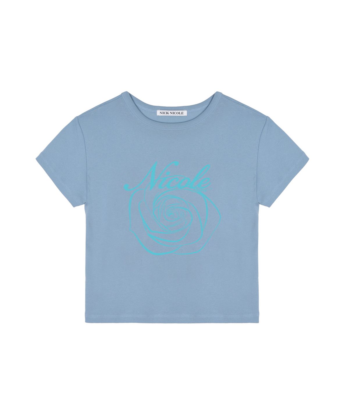 닉앤니콜(NICK&NICOLE) ROSE LETTERING CROPPED TOP_SORA