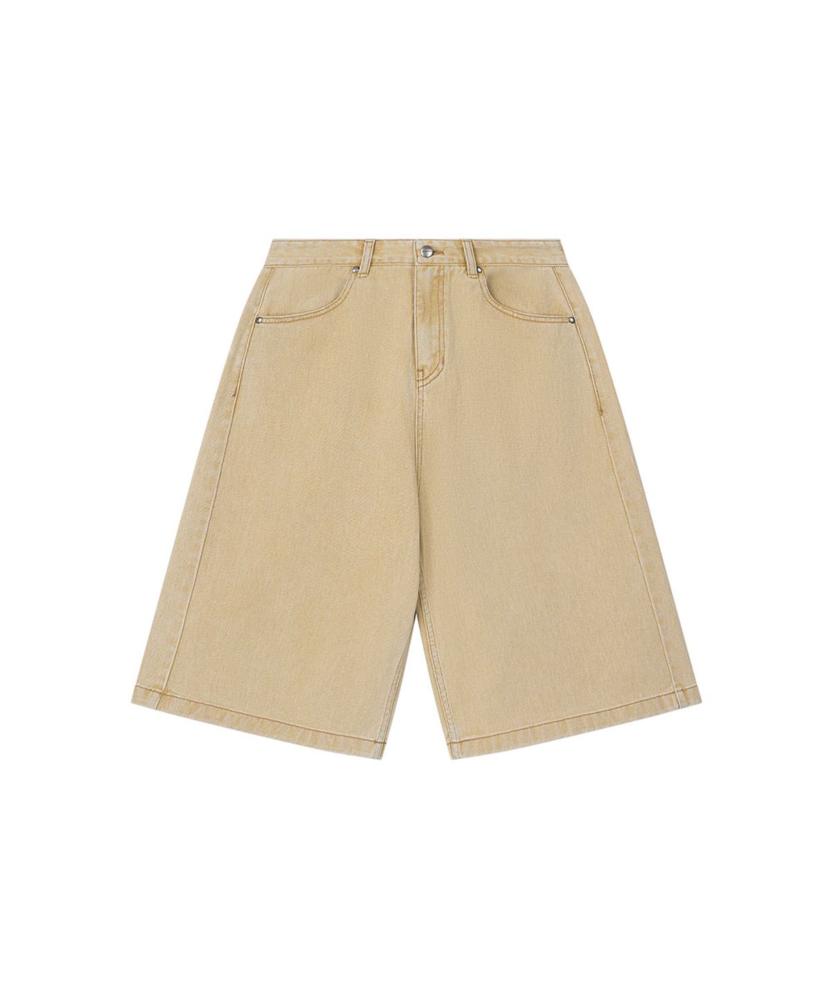 로타입(ROUGHTYPE) Washed Cotton Bermuda Pants - Beige