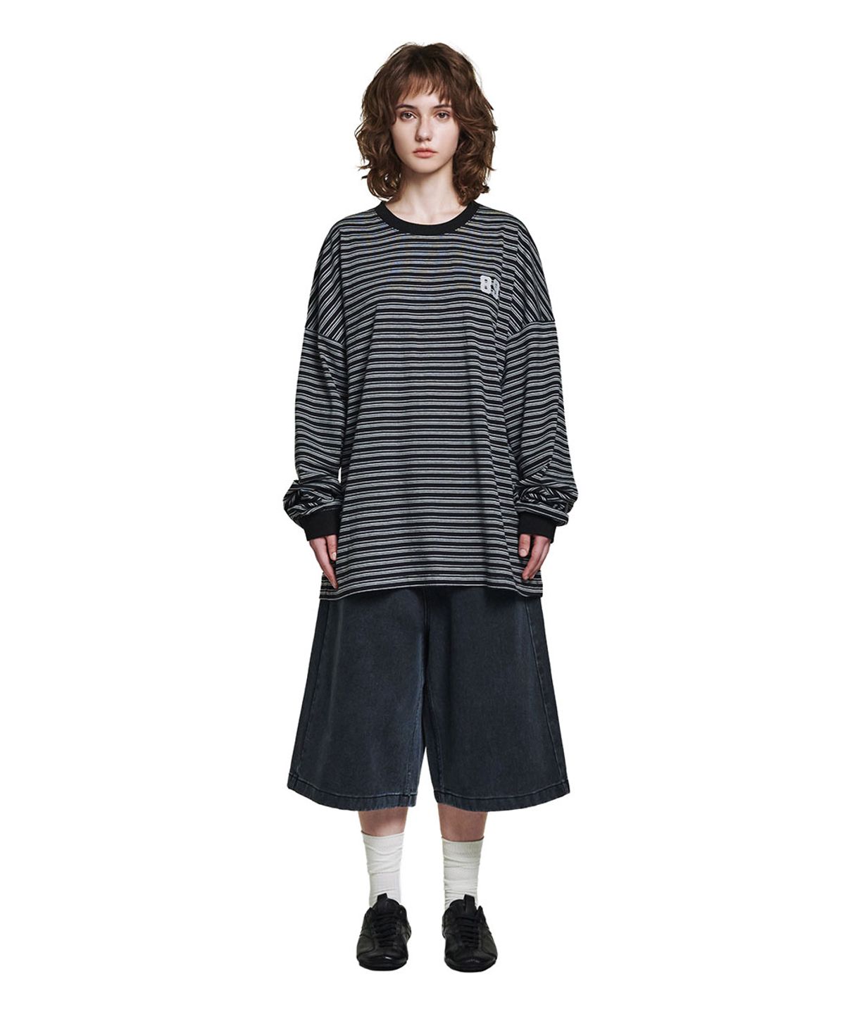 로타입(ROUGHTYPE) Washed Cotton Bermuda Pants - Black