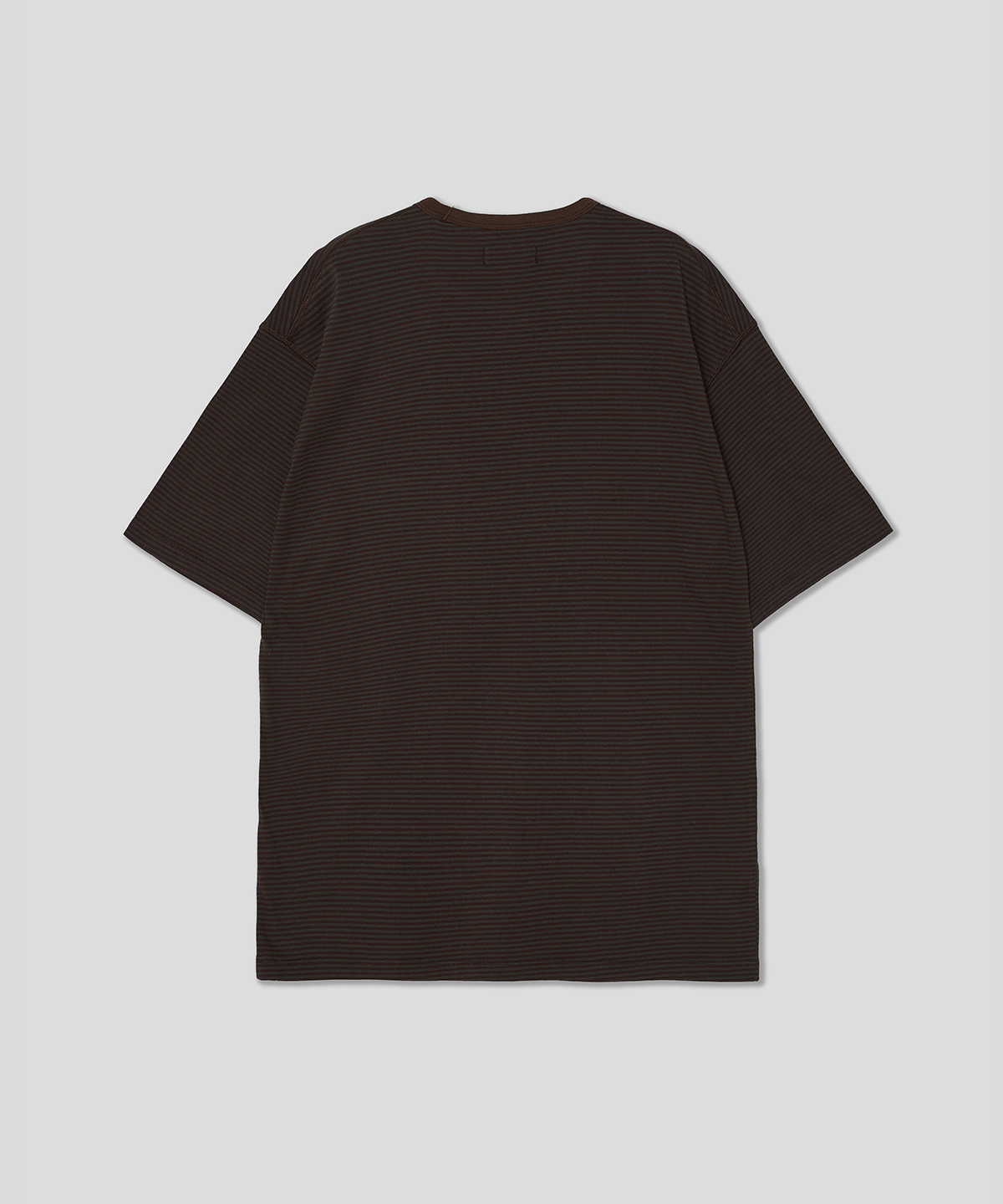 온셋(ONSET) STEADY STRIPE SHORT SLEEVE T SHIRTS (BROWN/CHARCOAL)