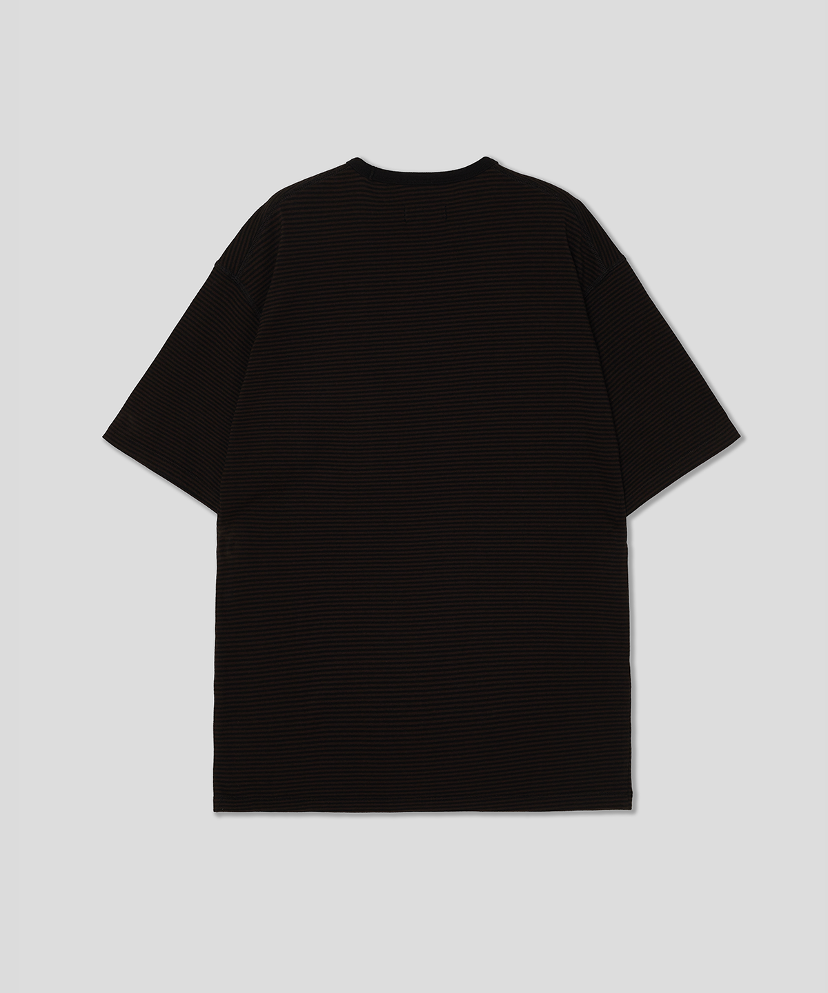 온셋(ONSET) STEADY STRIPE SHORT SLEEVE T SHIRTS (BLACK/BROWN)