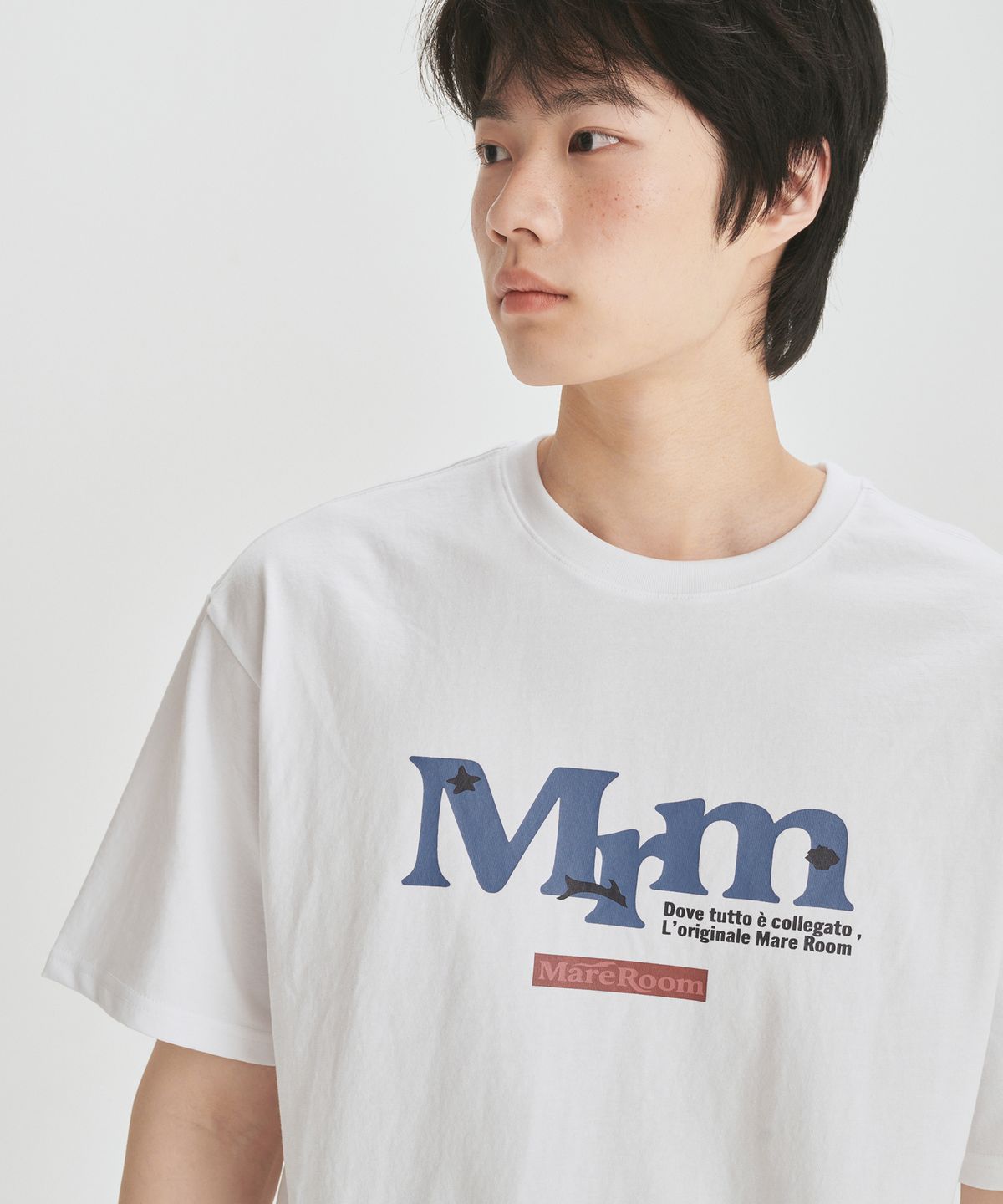 마레룸(MAREROOM) 마린 로고 티셔츠 화이트