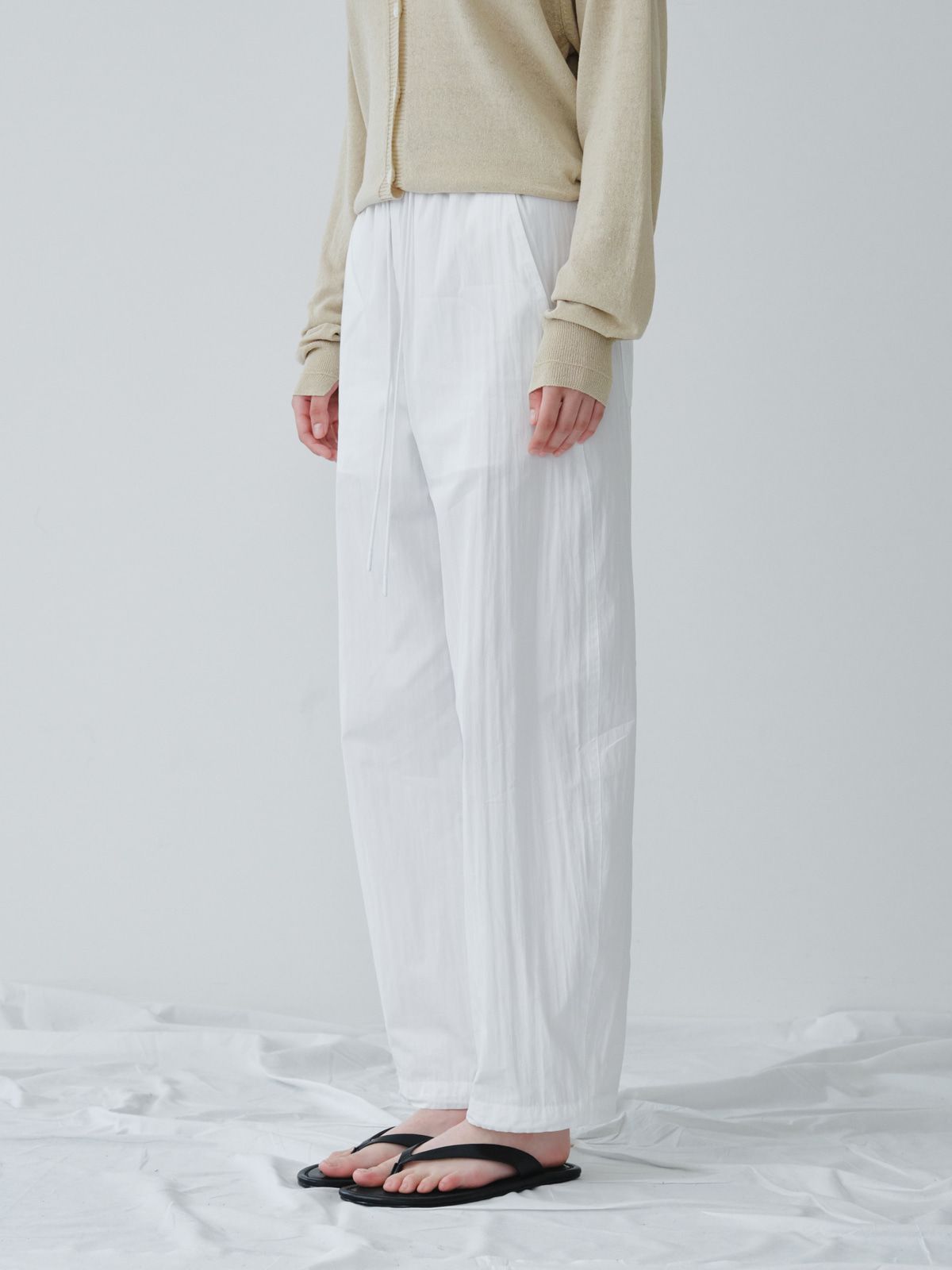 리플레인(REPLAIN) COTTON STRING PANTS_OFF WHITE