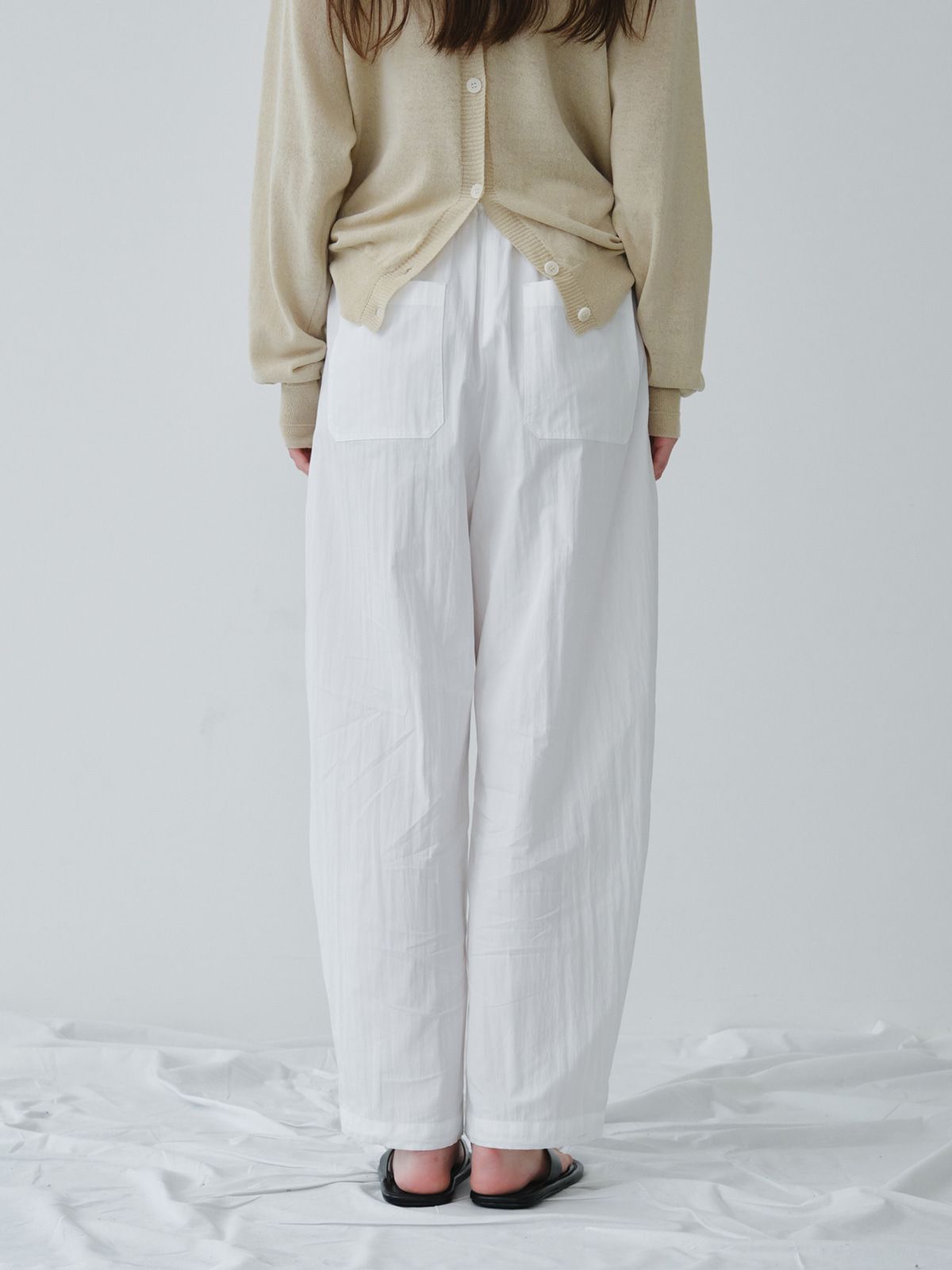 리플레인(REPLAIN) COTTON STRING PANTS_OFF WHITE