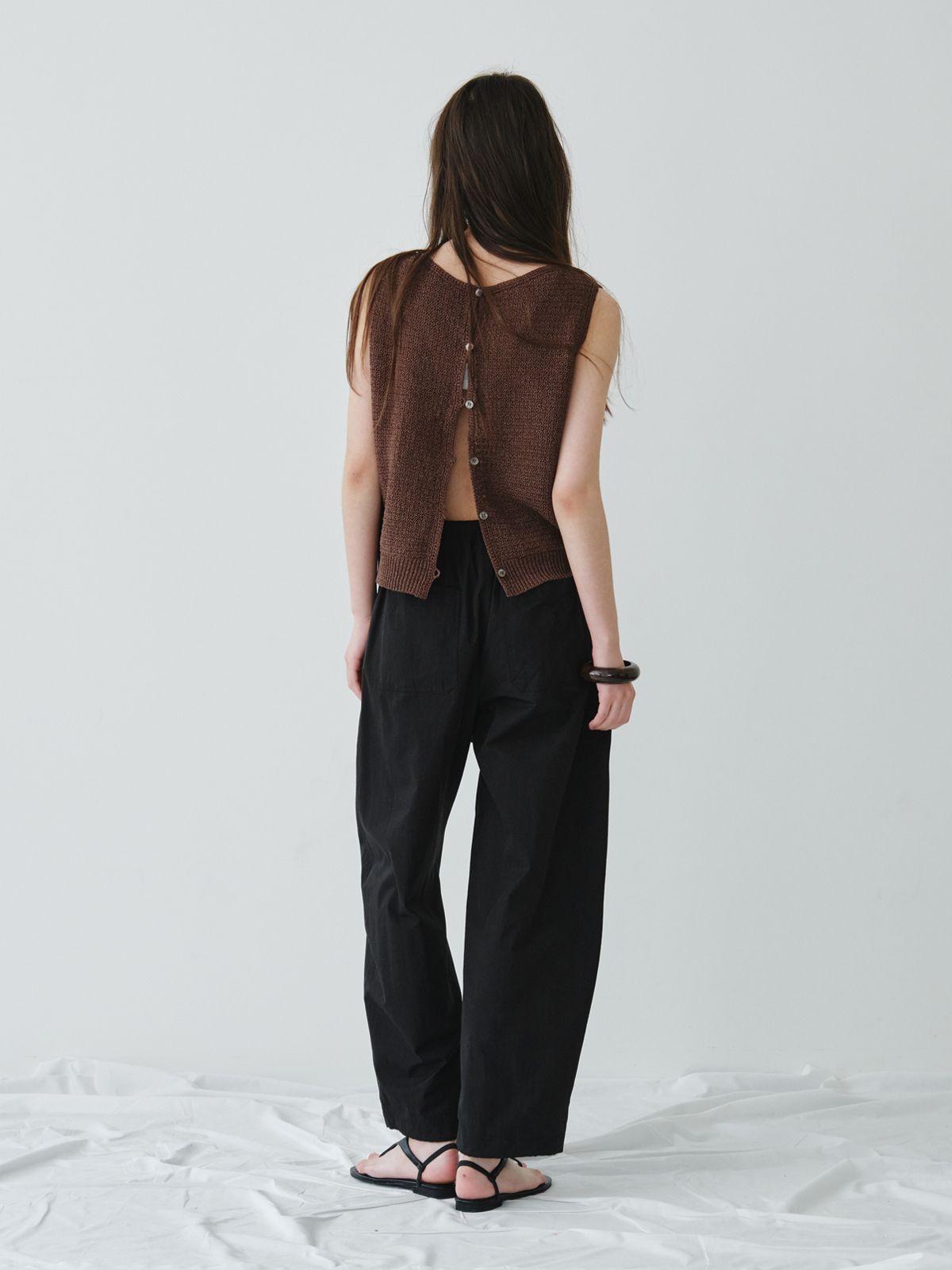 리플레인(REPLAIN) COTTON STRING PANTS_BLACK