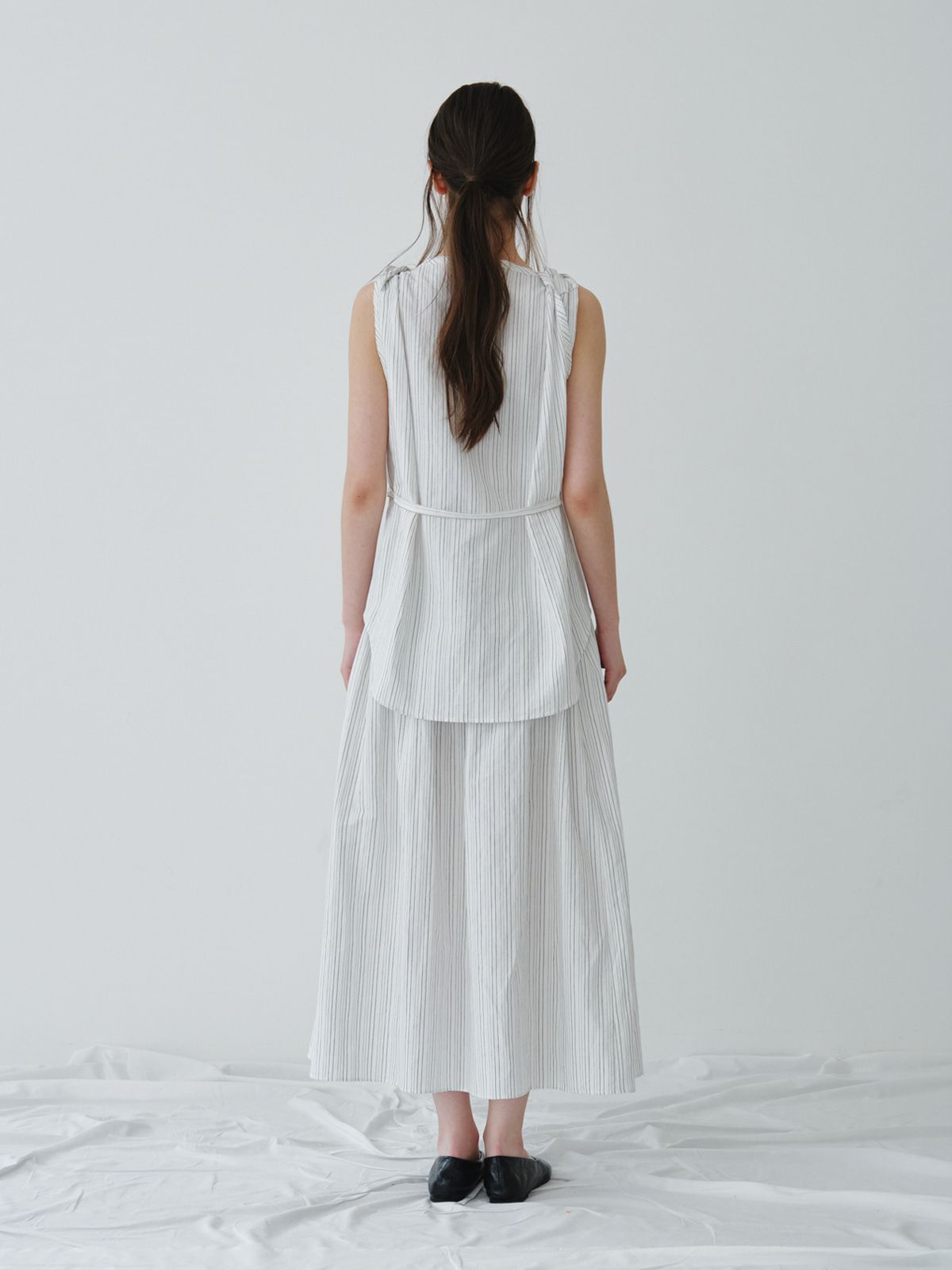 리플레인(REPLAIN) TWIST SHOULDER BLOUSE TOP_OFF WHITE