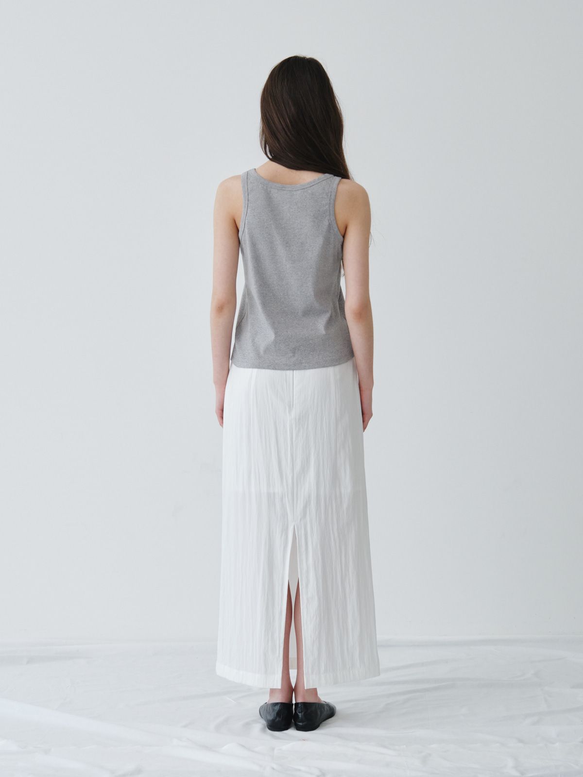 리플레인(REPLAIN) COTTON SLEEVELESS TOP_GREY