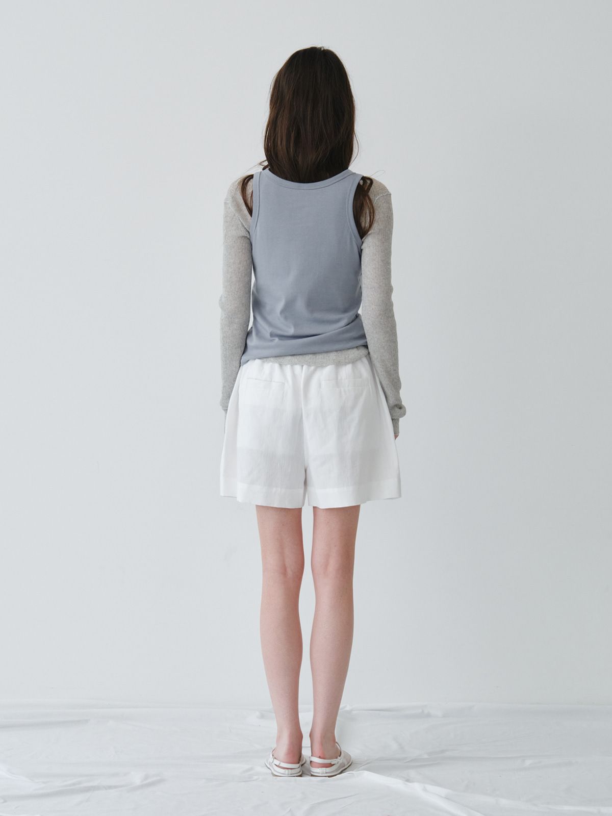 리플레인(REPLAIN) COTTON SLEEVELESS TOP_LIGHT BLUE