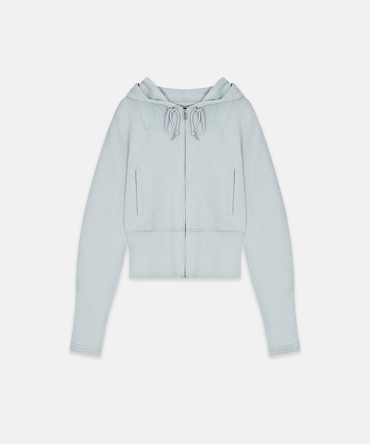 나체(NACHE) SEMI BALLOON HOODIE ZIP-UP LIGHT BLUE