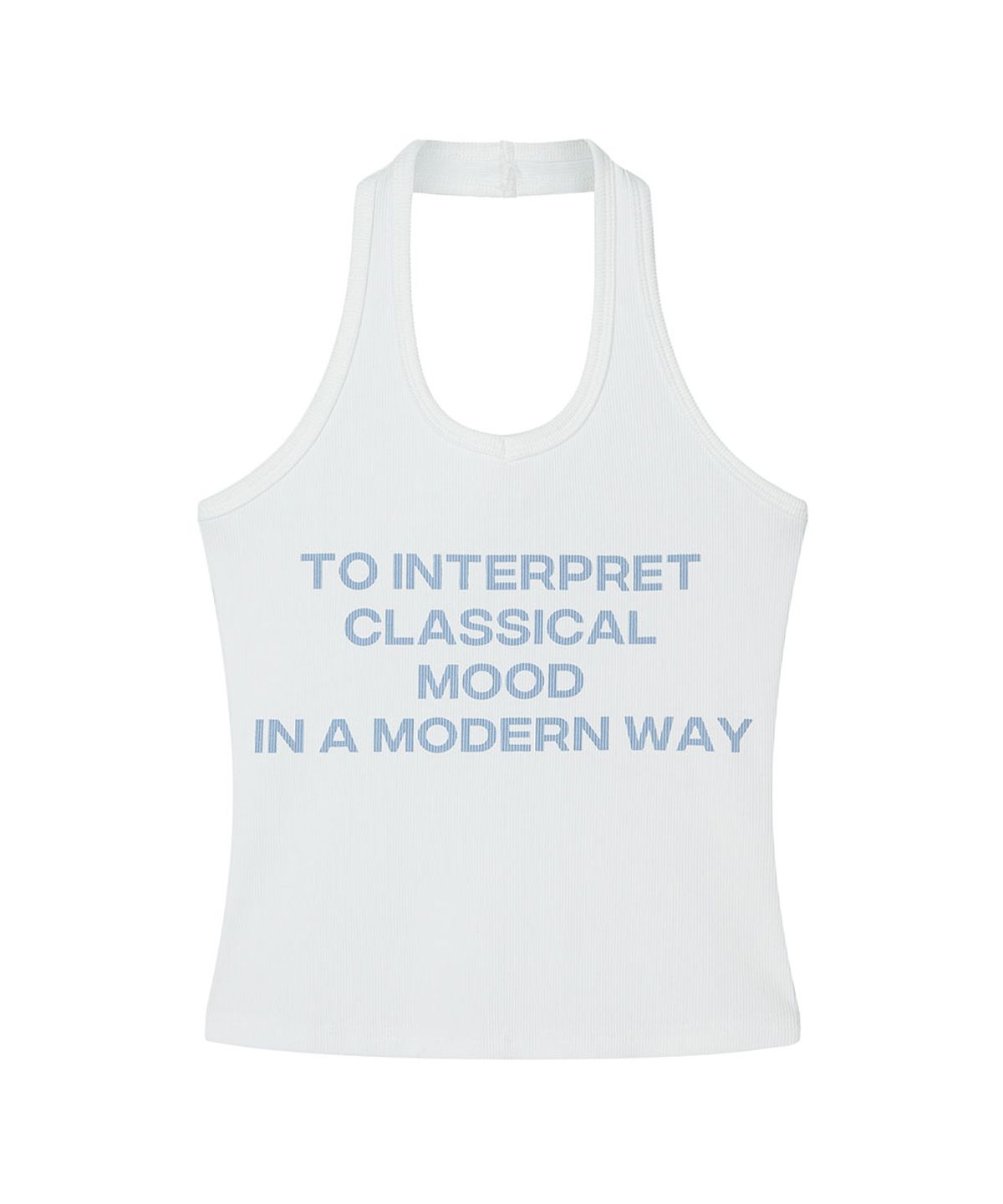 로타입(ROUGHTYPE) Lettering Halterneck Sleeveless - White