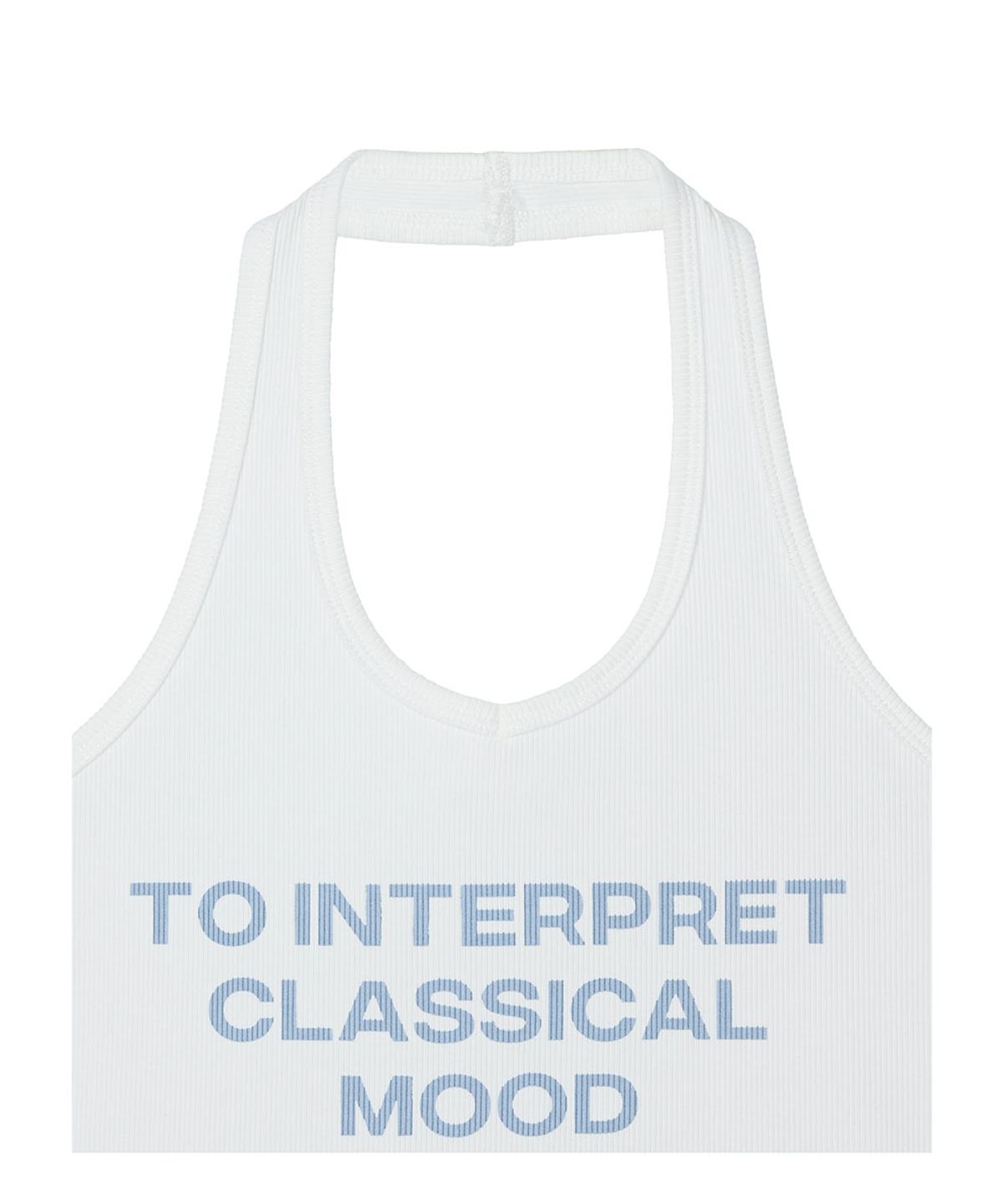 로타입(ROUGHTYPE) Lettering Halterneck Sleeveless - White