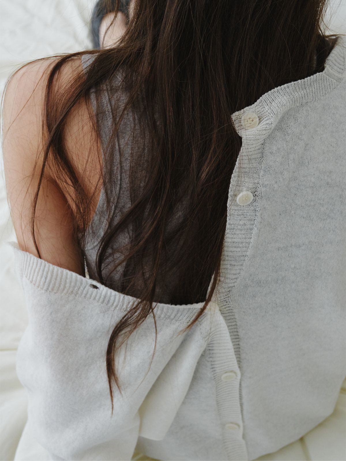 리플레인(REPLAIN) LINEN 2-WAY CARDIGAN_OFF WHITE
