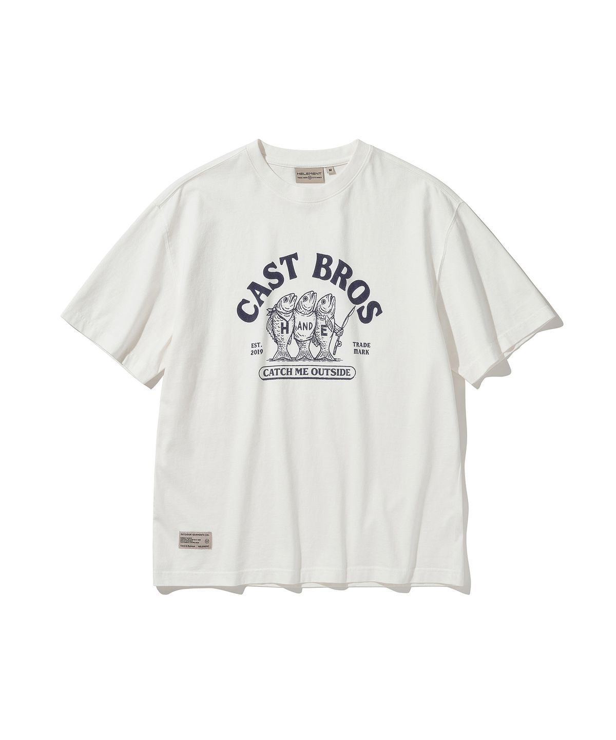 힐리먼트(HELEMENT) 캐스트 브로 반팔티 (WHITE)
