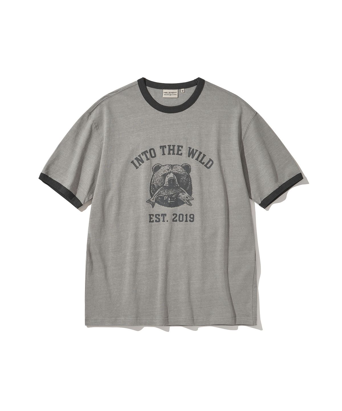 힐리먼트(HELEMENT) 와일드 베어 링거 반팔티 (GREY)